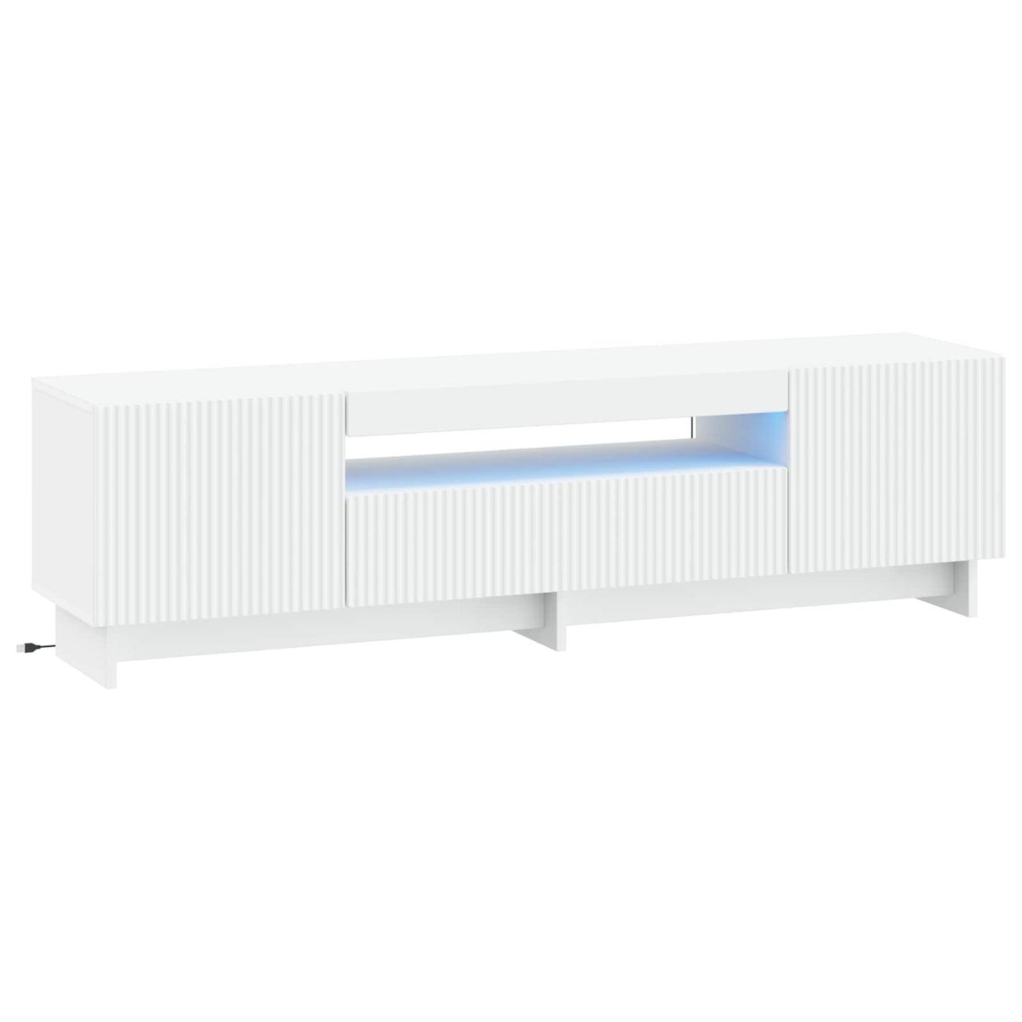 LED TV szekrény Fehér Szerelt Fa