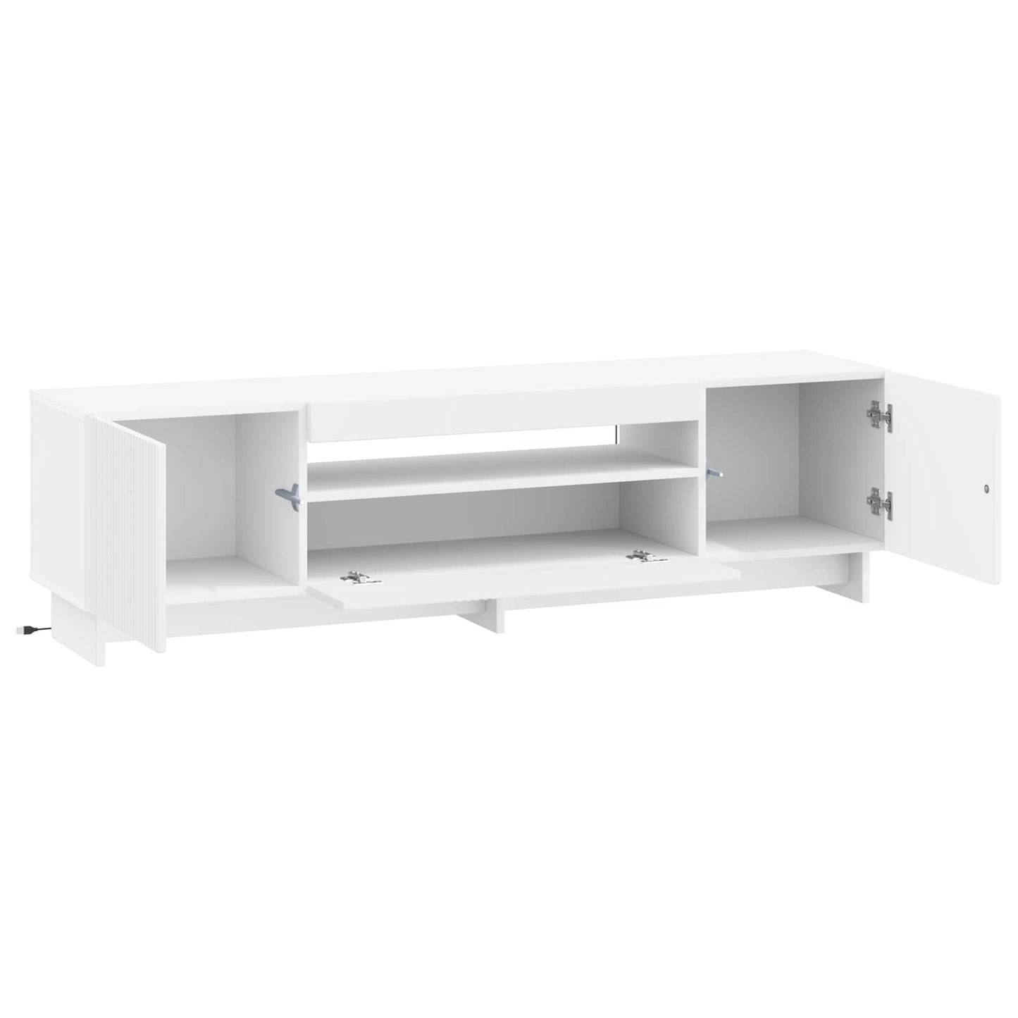 LED TV szekrény Fehér Szerelt Fa