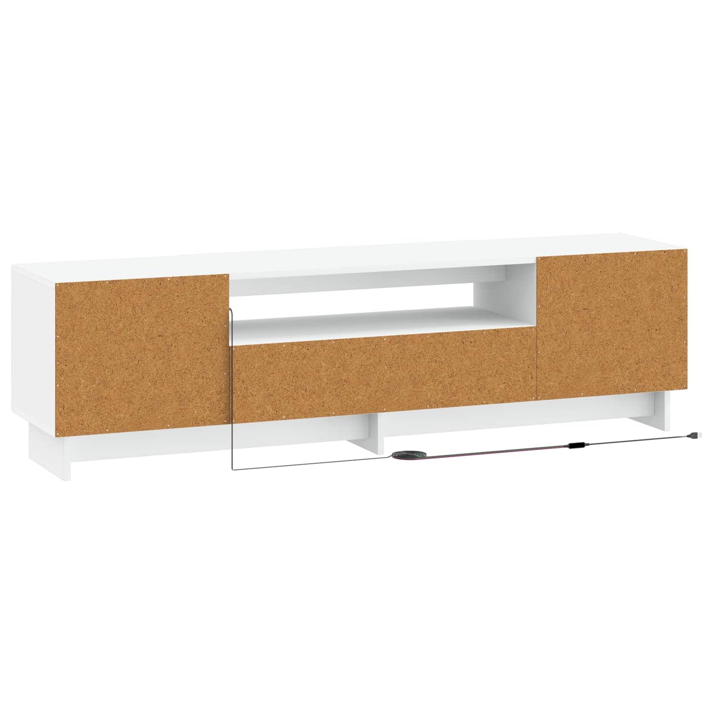 LED TV szekrény Fehér Szerelt Fa