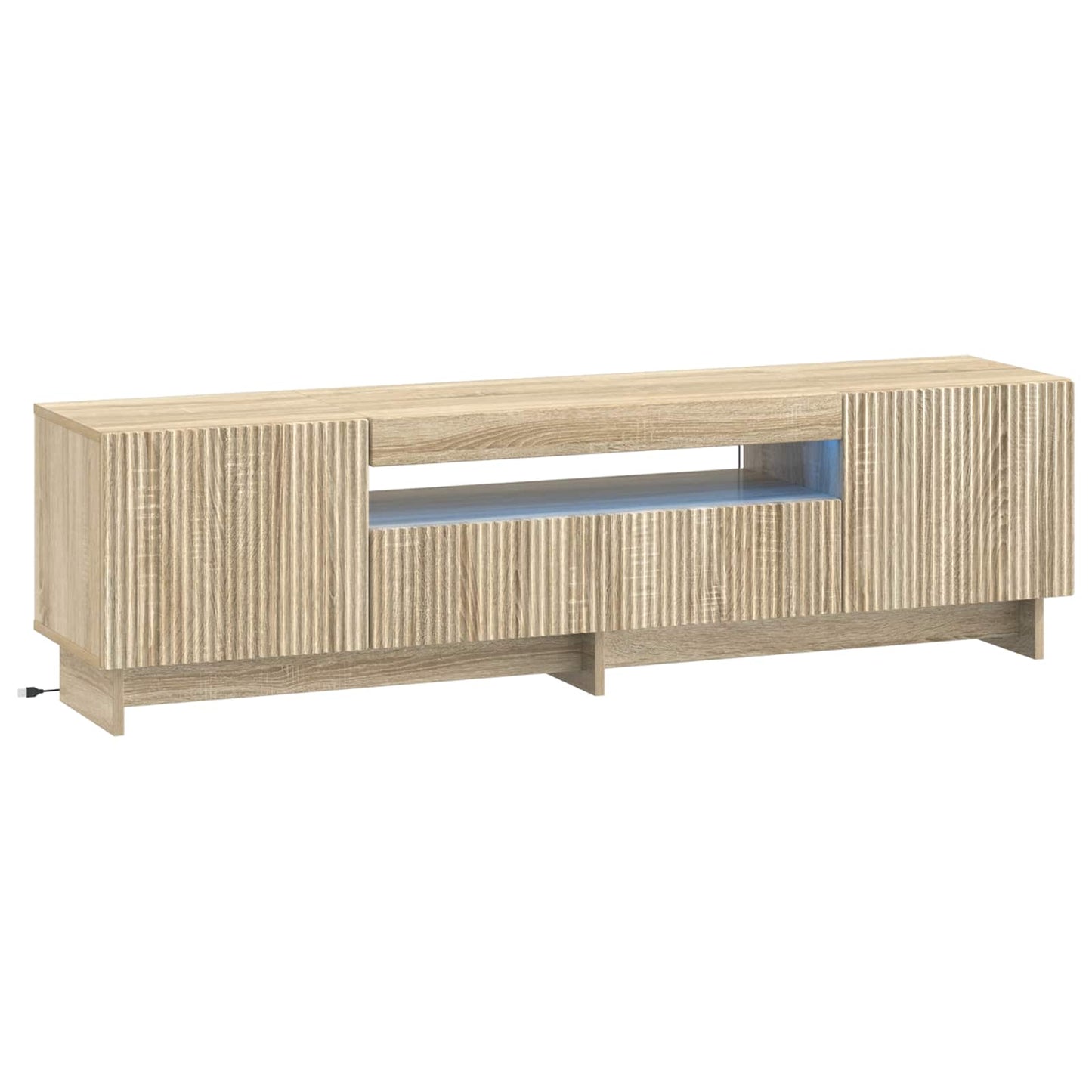 LED TV szekrény Sonoma Tölgy Szerelt Fa