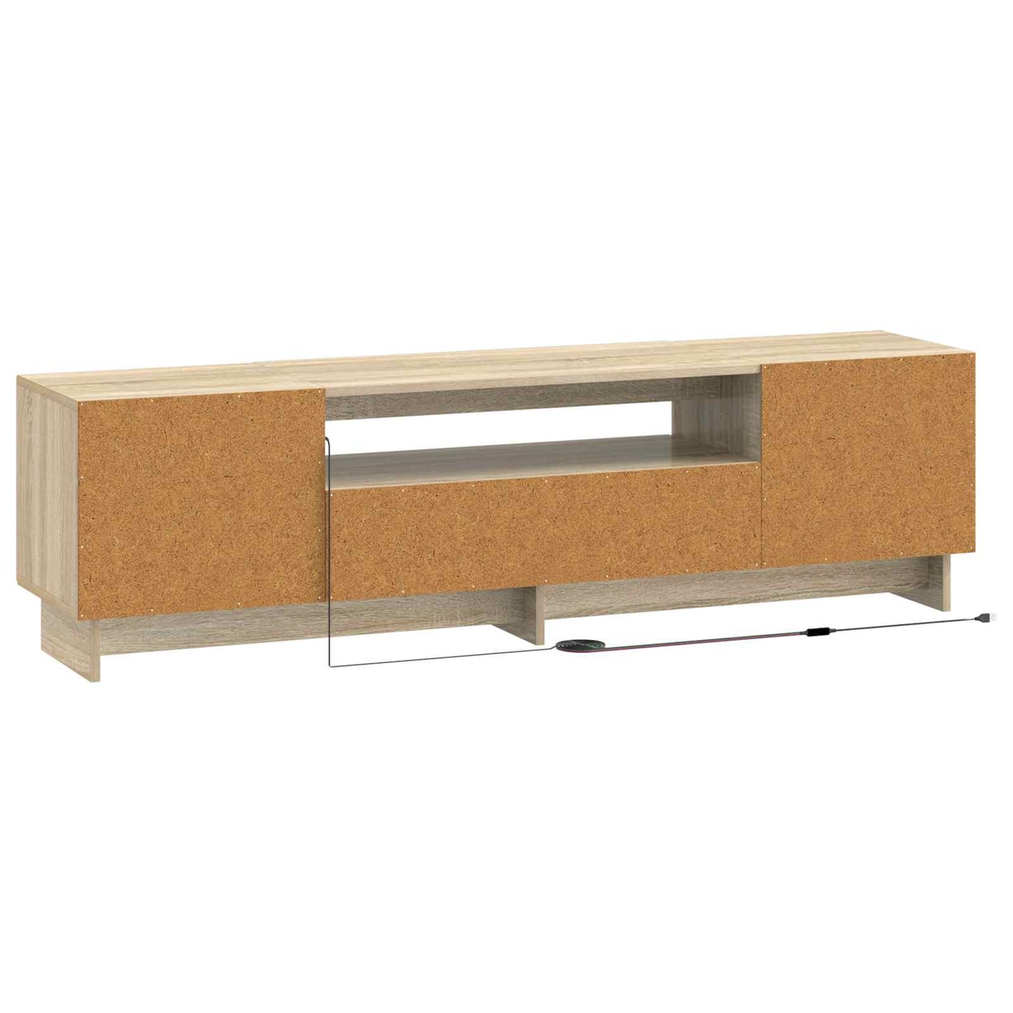 LED TV szekrény Sonoma Tölgy Szerelt Fa