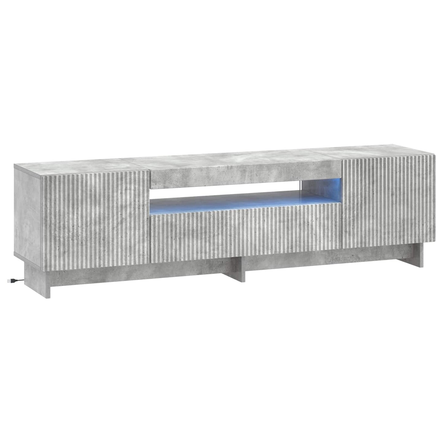 LED TV szekrény Betonszürke Szerelt Fa