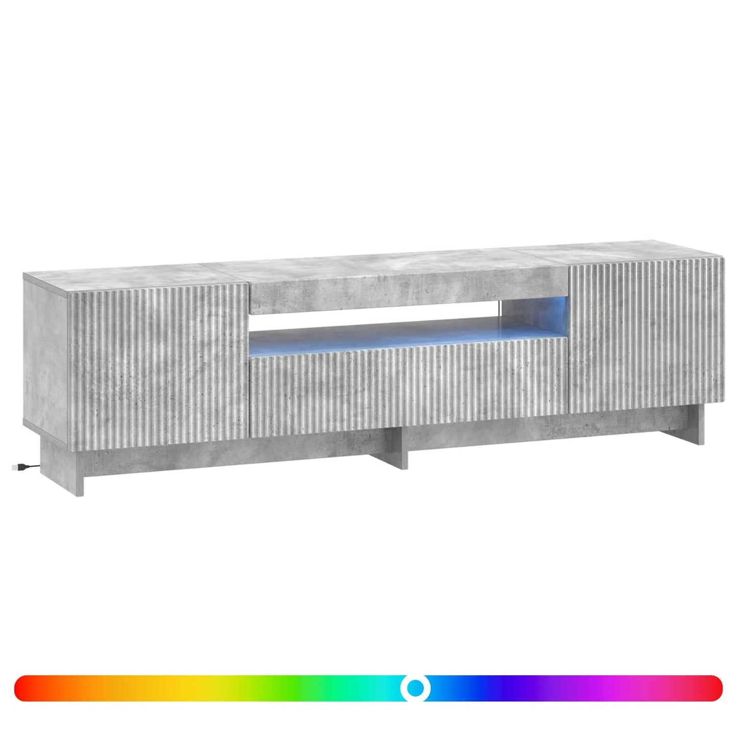 LED TV szekrény Betonszürke Szerelt Fa