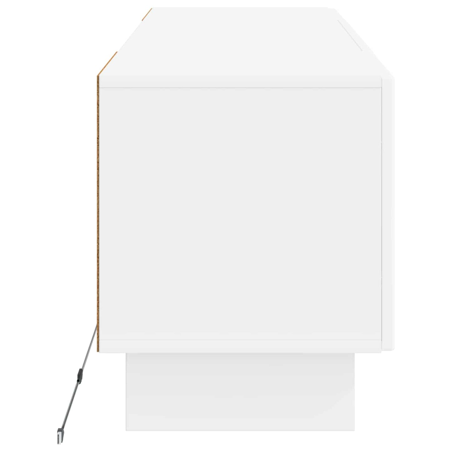 LED TV szekrény Magasfényű Fehér Szerelt Fa