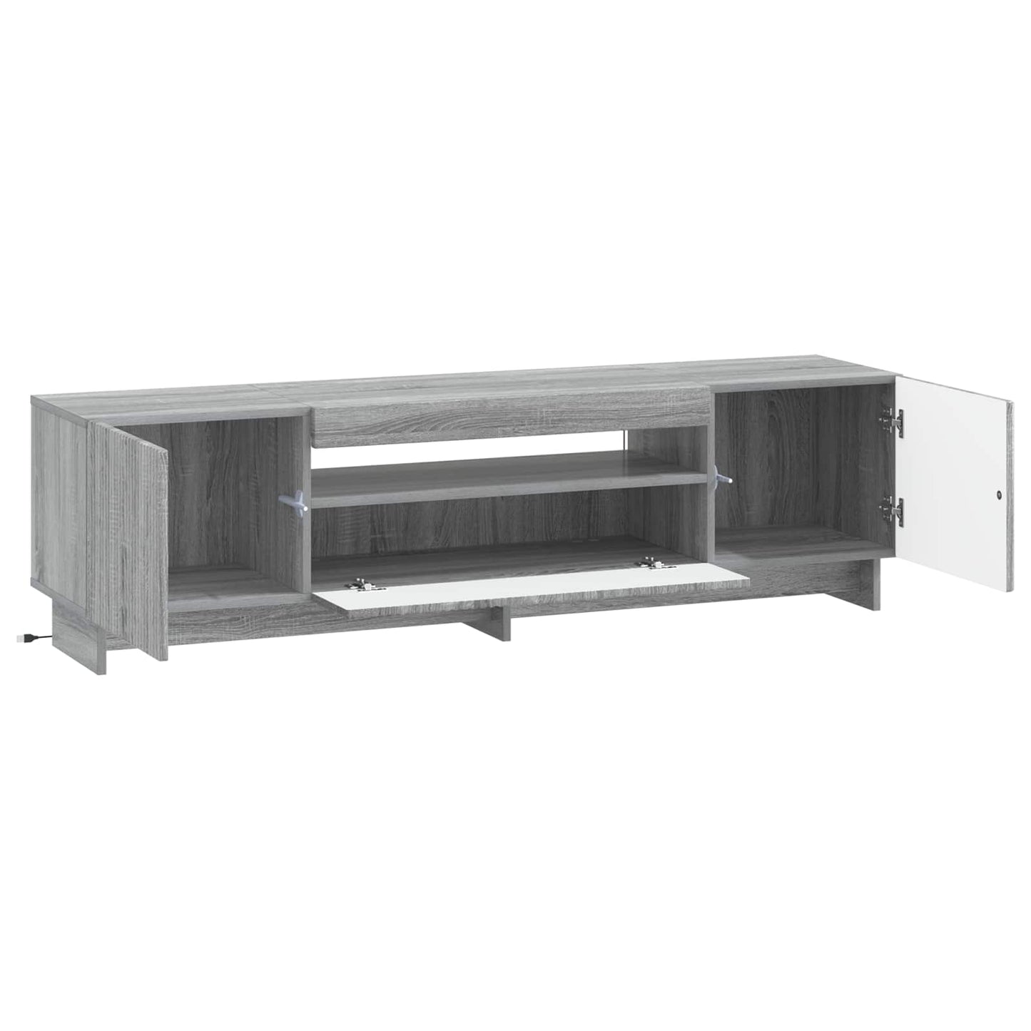 LED TV szekrény Szürke Sonoma Szerelt Fa