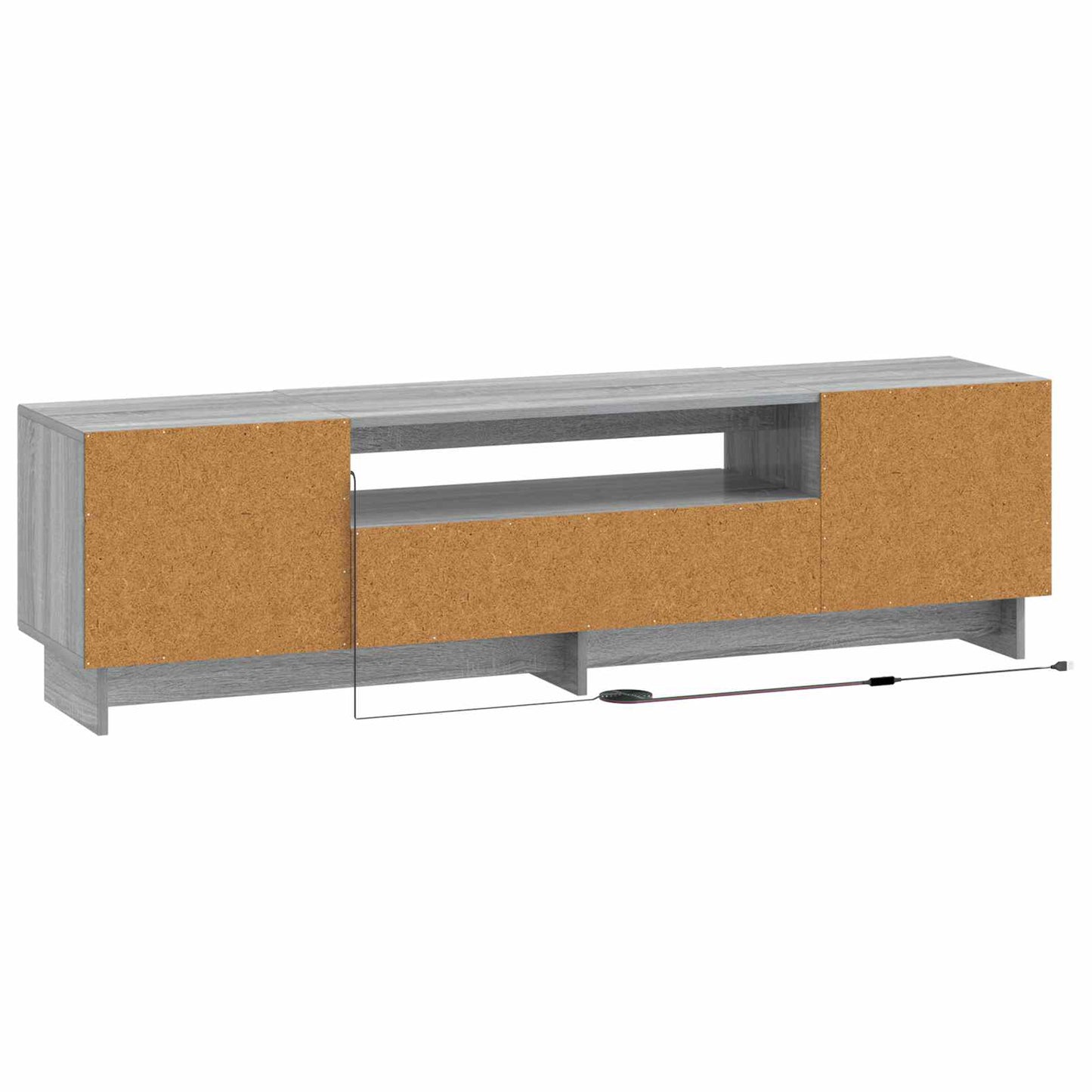 LED TV szekrény Szürke Sonoma Szerelt Fa
