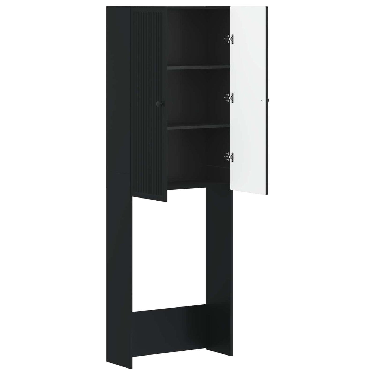 WC Szekrény EDE Fekete 66 x 25,5 x 190 cm Szerelt Fa