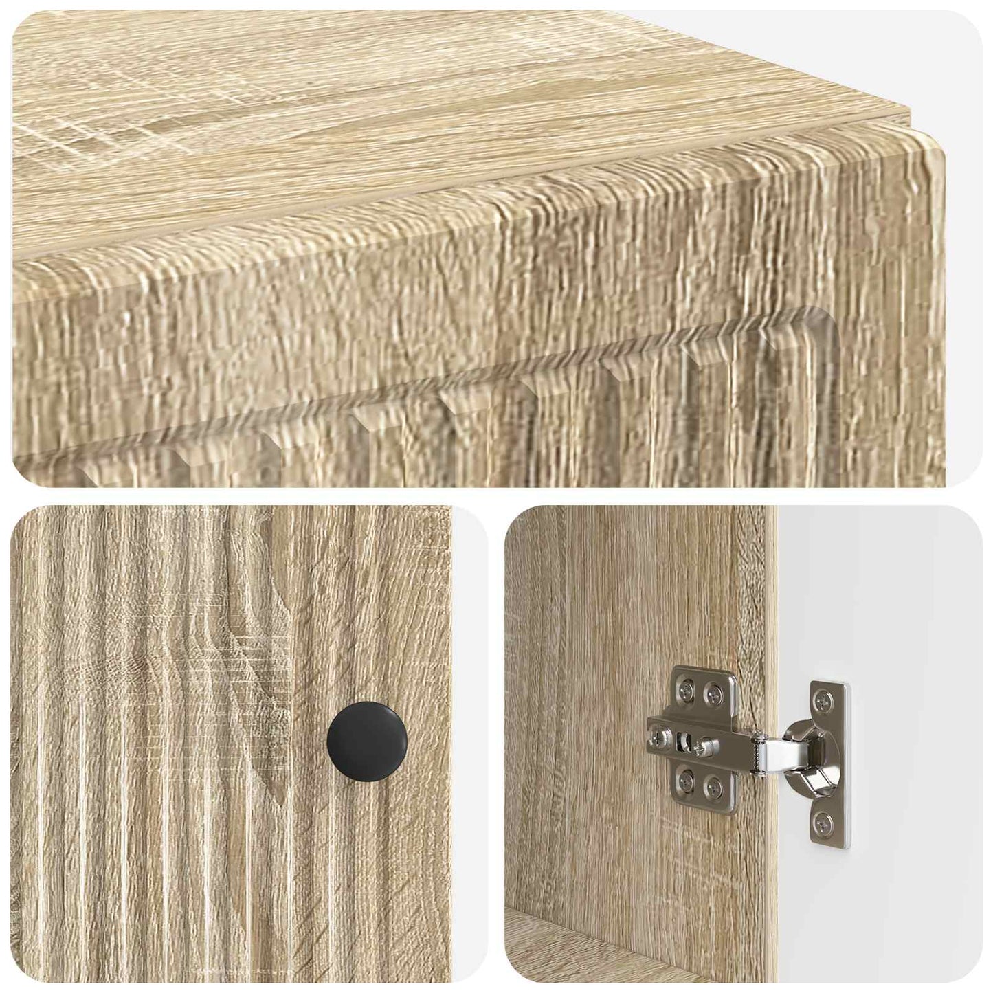 WC Szekrény EDE Sonoma Tölgy 66 x 25,5 x 190 cm Szerelt Fa