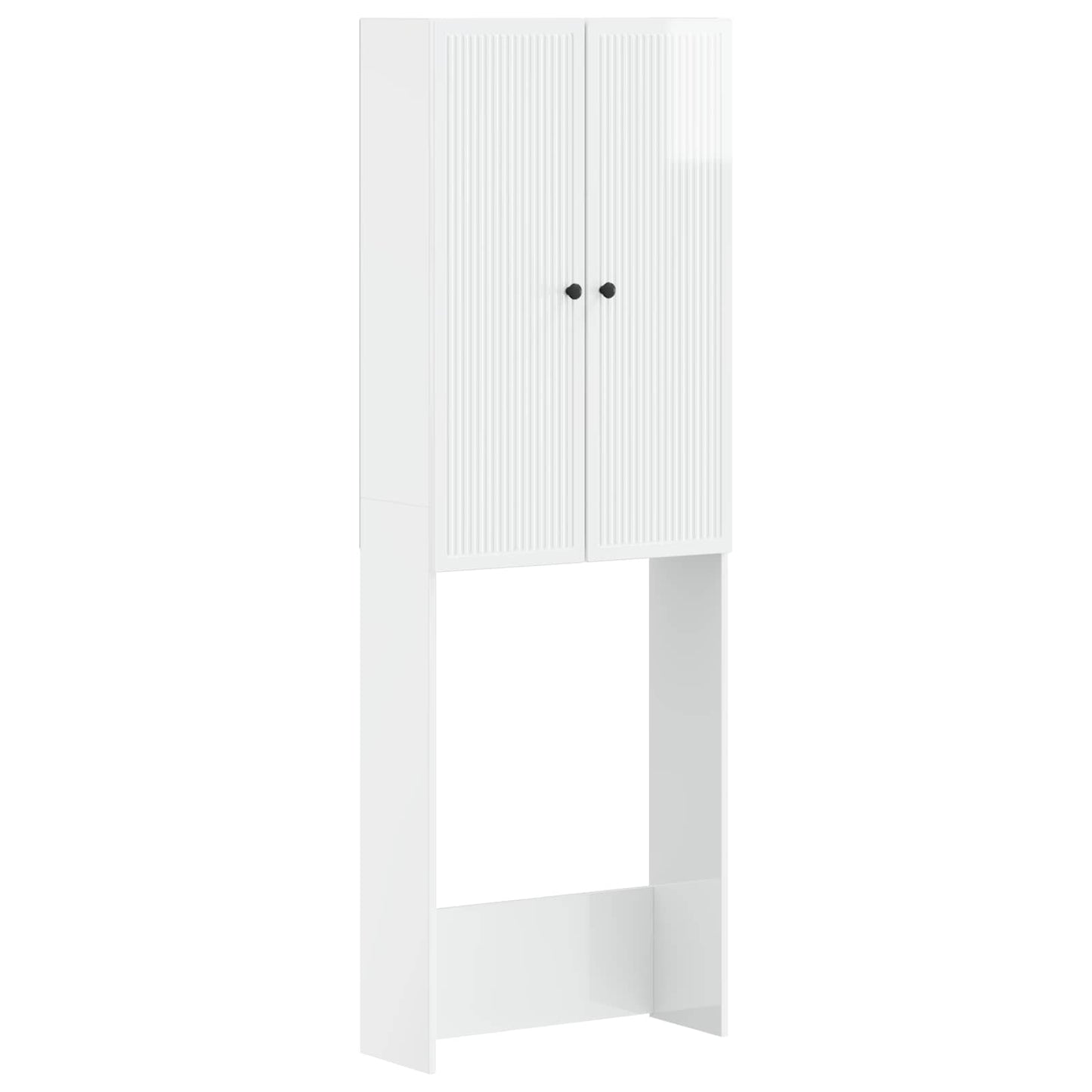 WC Szekrény EDE Magasfényű Fehér 66 x 25,5 x 190 cm Szerelt Fa