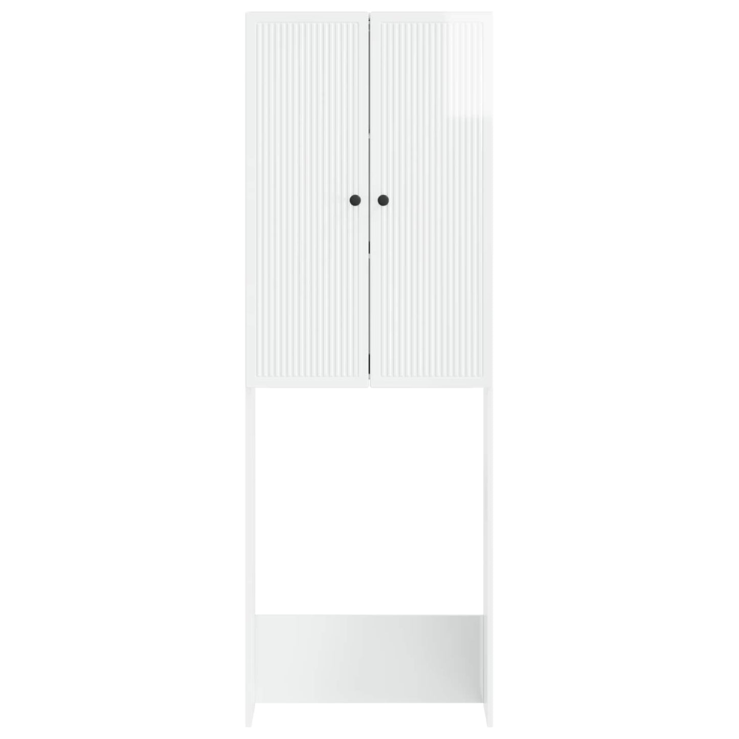 WC Szekrény EDE Magasfényű Fehér 66 x 25,5 x 190 cm Szerelt Fa