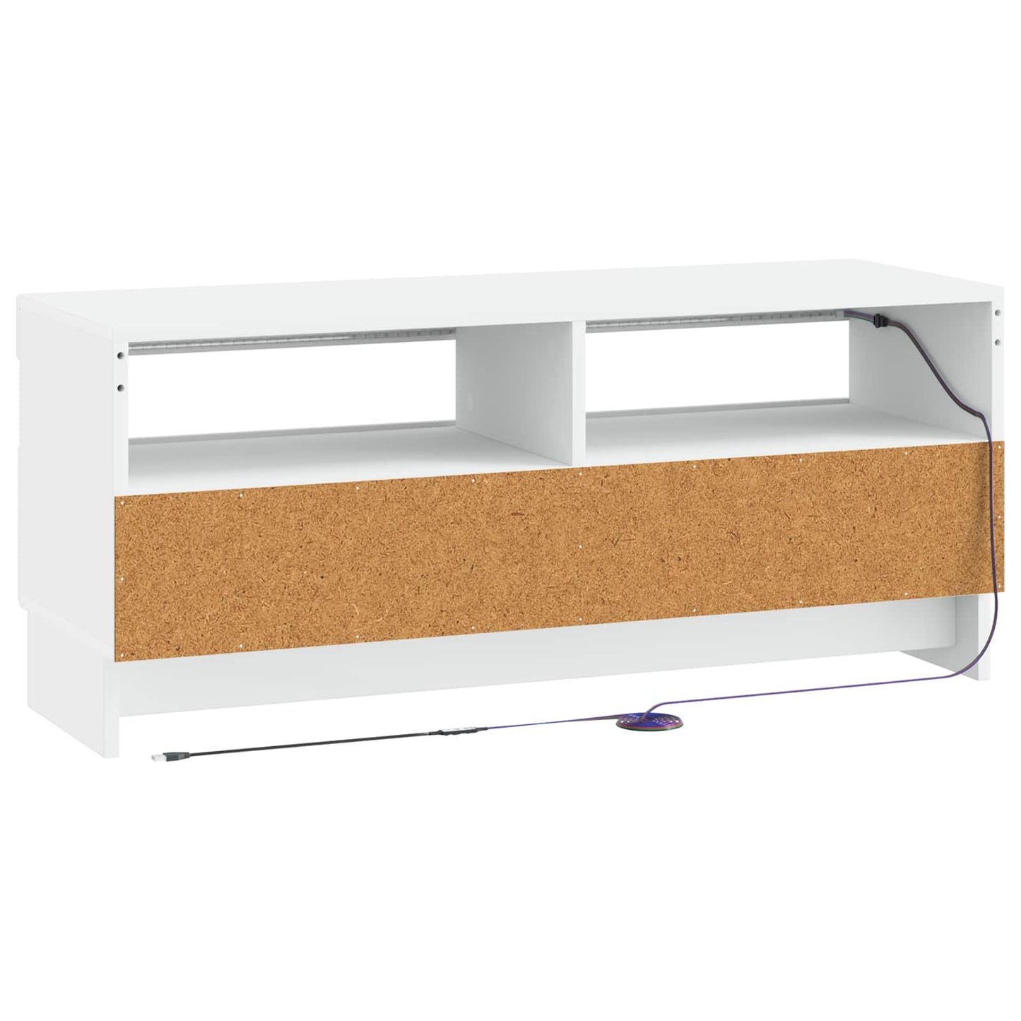 LED TV szekrény Fehér Szerelt Fa