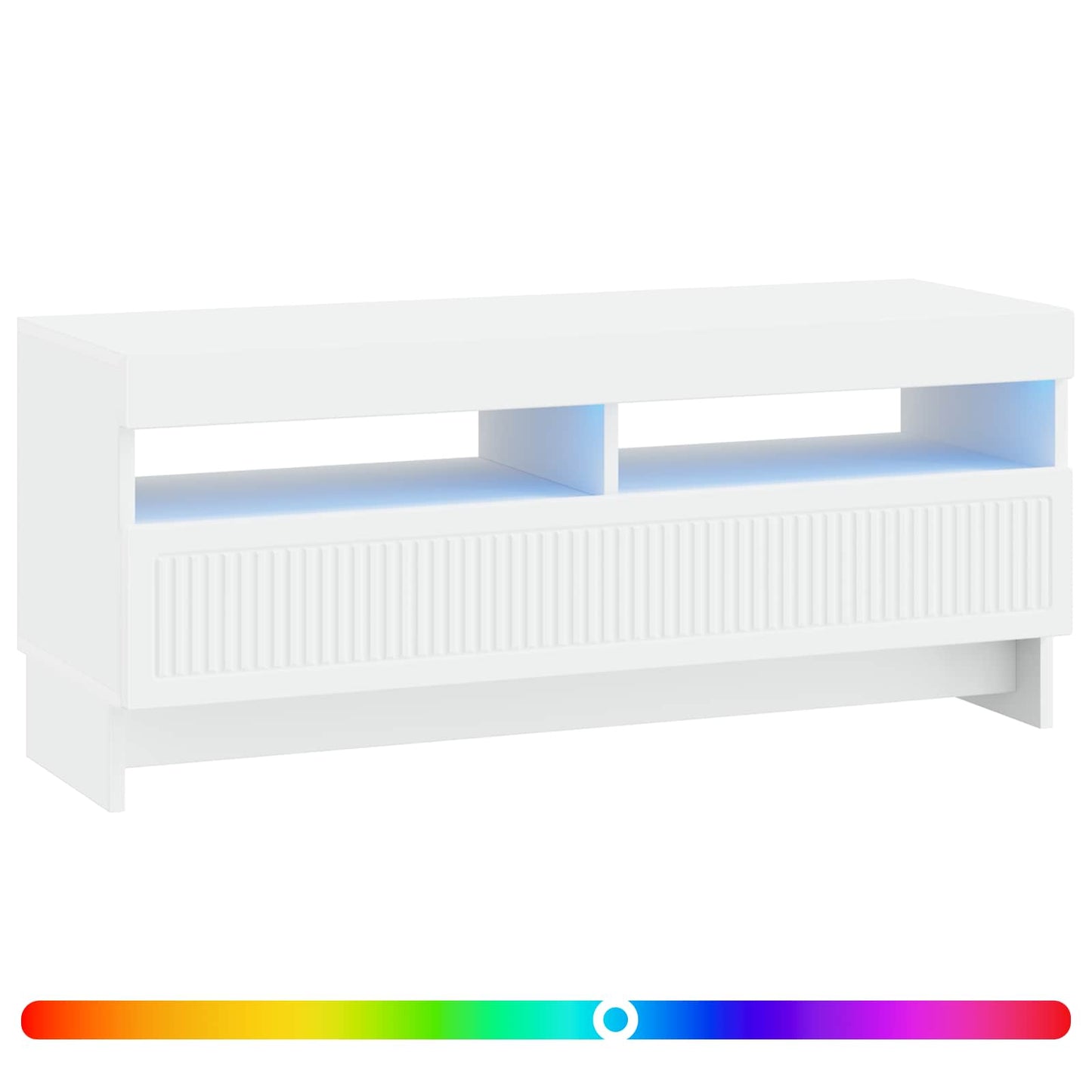 LED TV szekrény Fehér Szerelt Fa