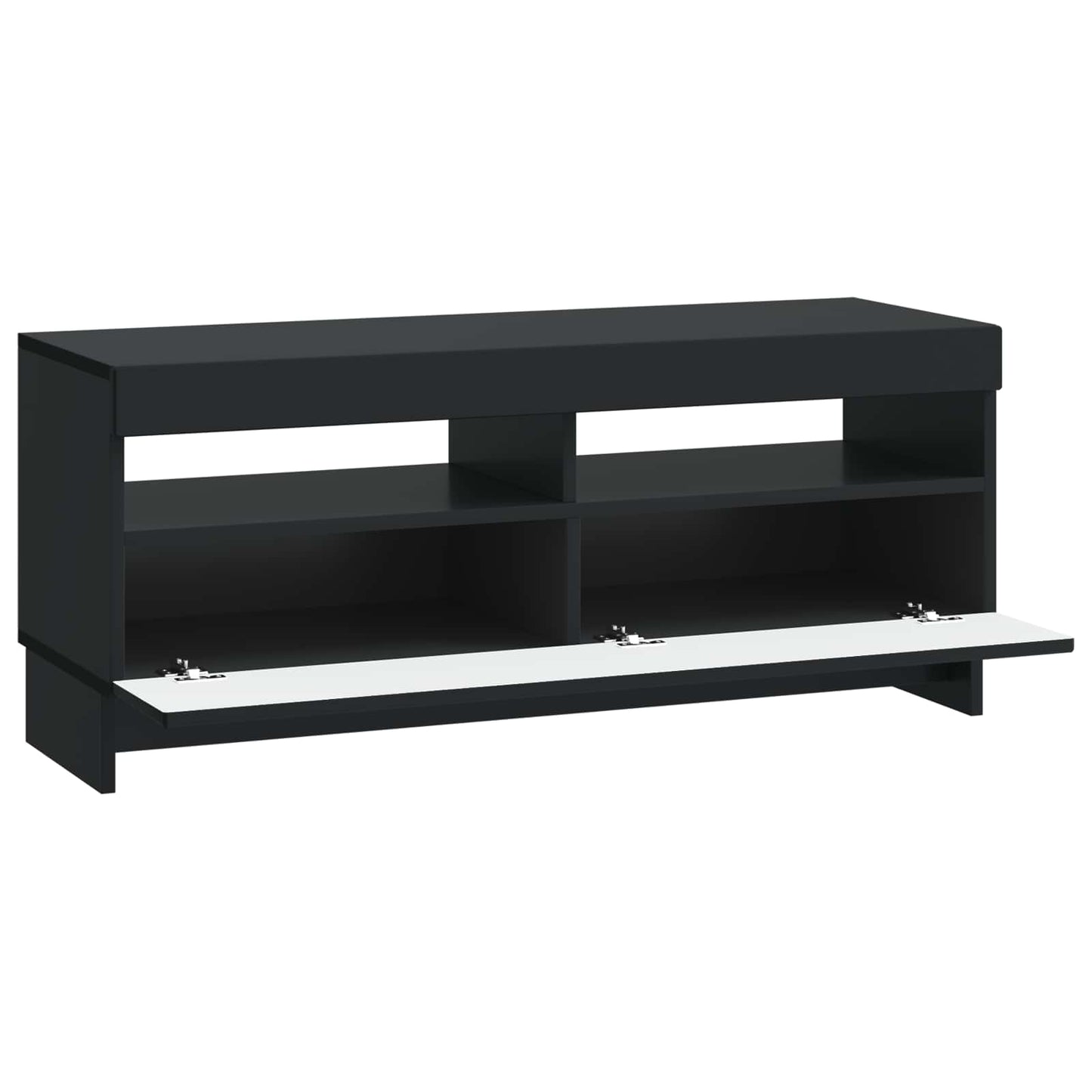 LED TV szekrény Fekete Szerelt Fa