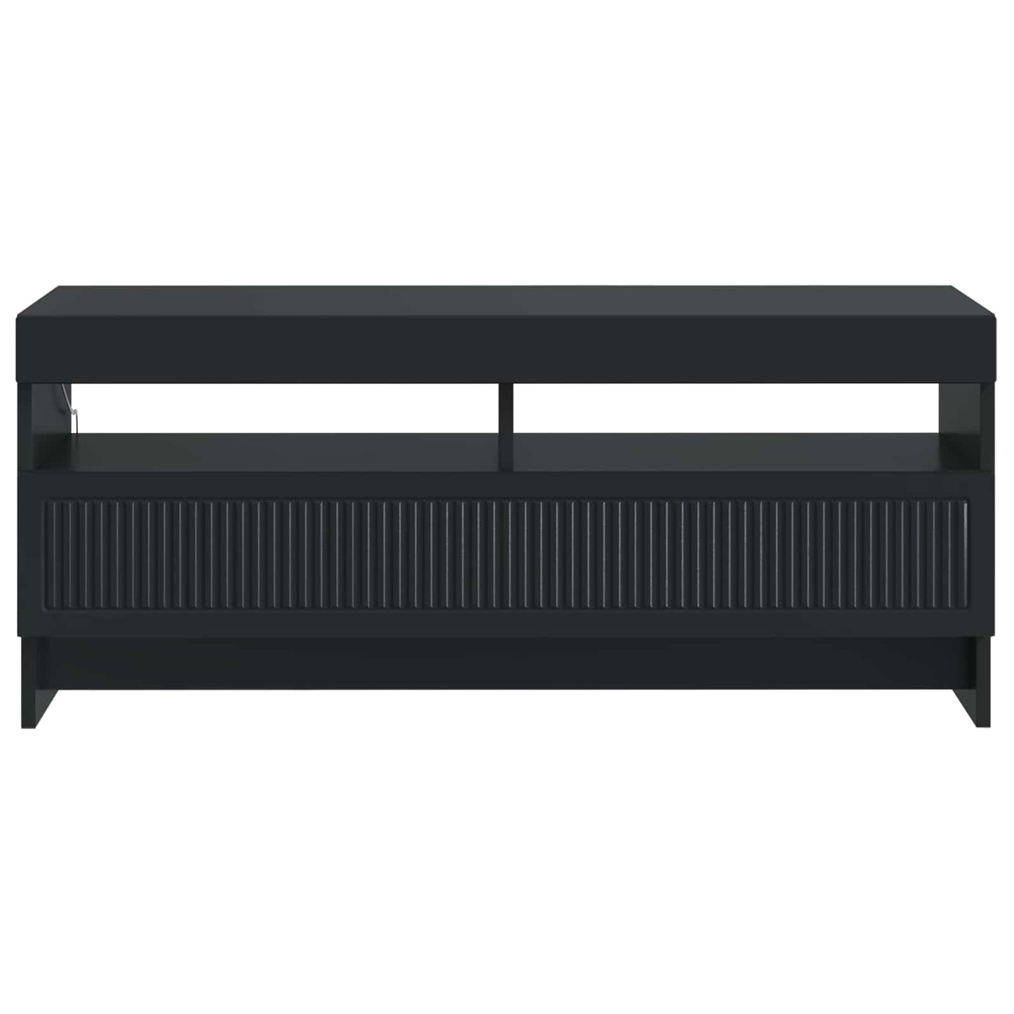 LED TV szekrény Fekete Szerelt Fa