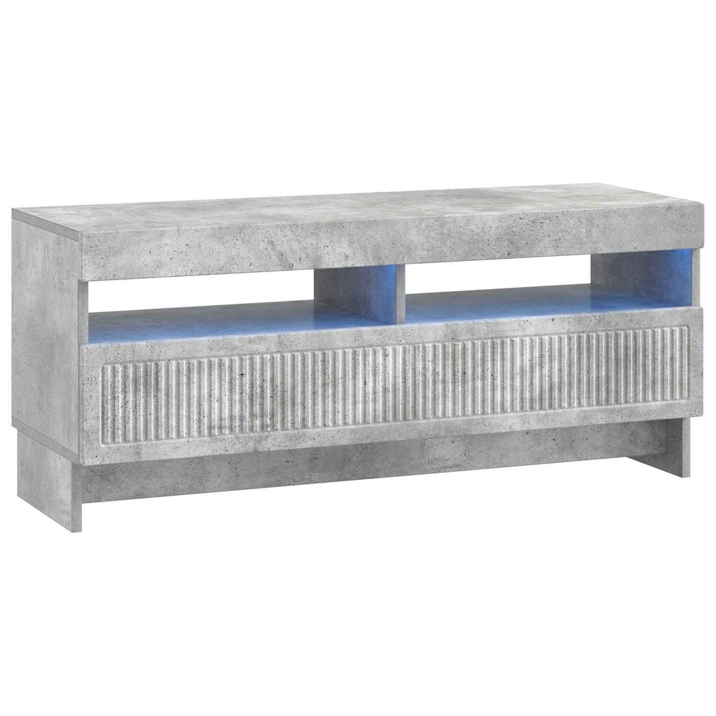 LED TV szekrény Betonszürke Szerelt Fa