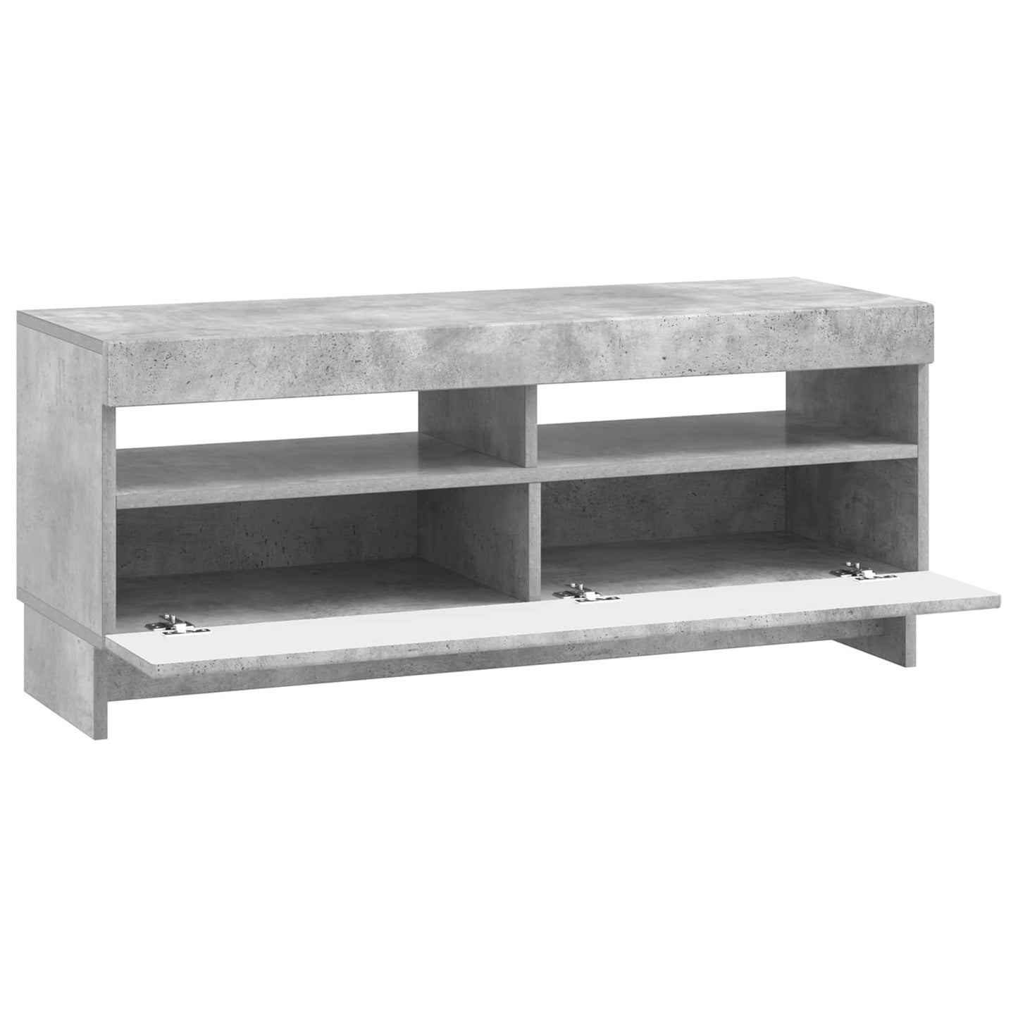 LED TV szekrény Betonszürke Szerelt Fa
