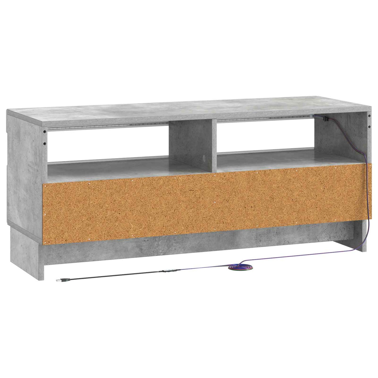LED TV szekrény Betonszürke Szerelt Fa