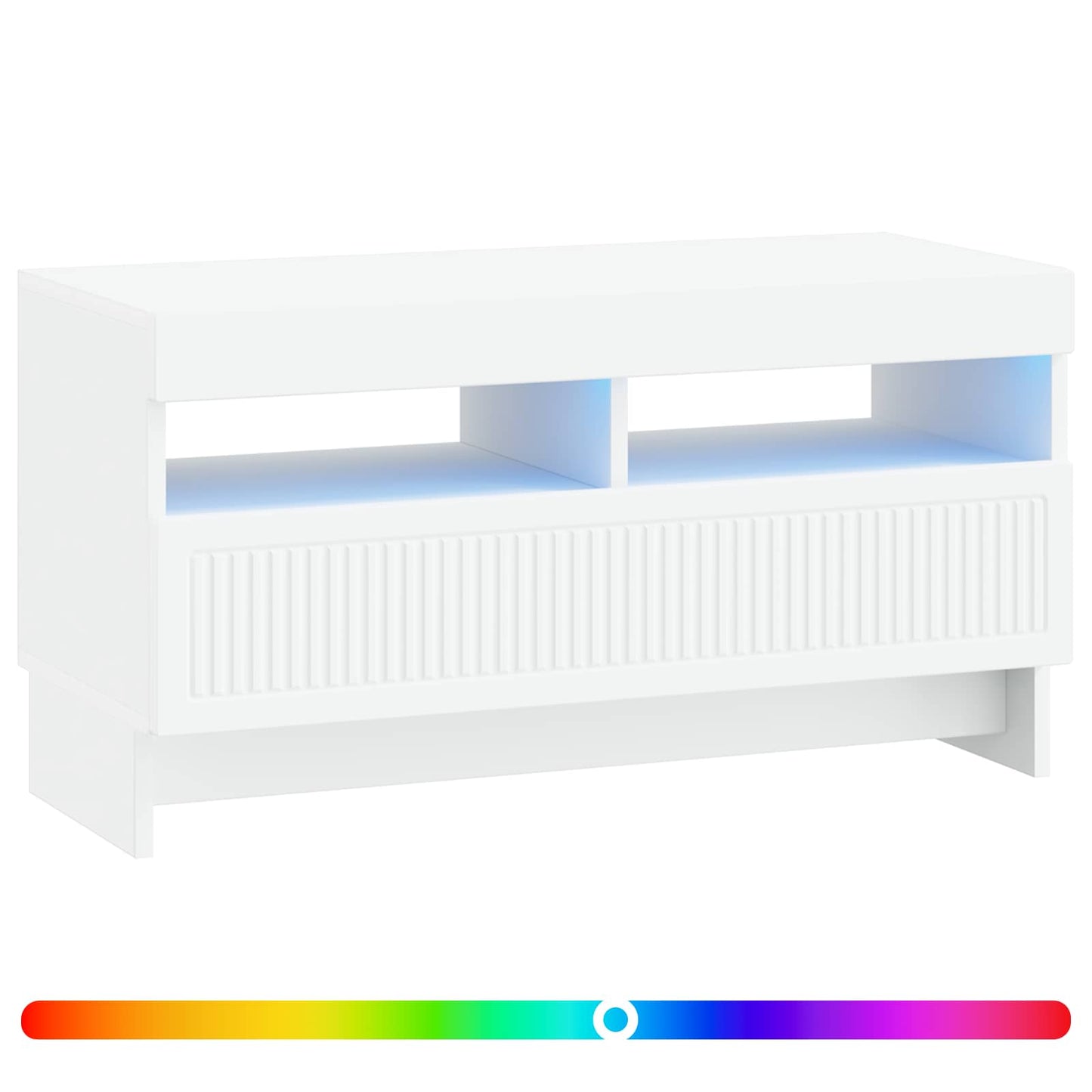 LED TV szekrény Fehér Szerelt Fa