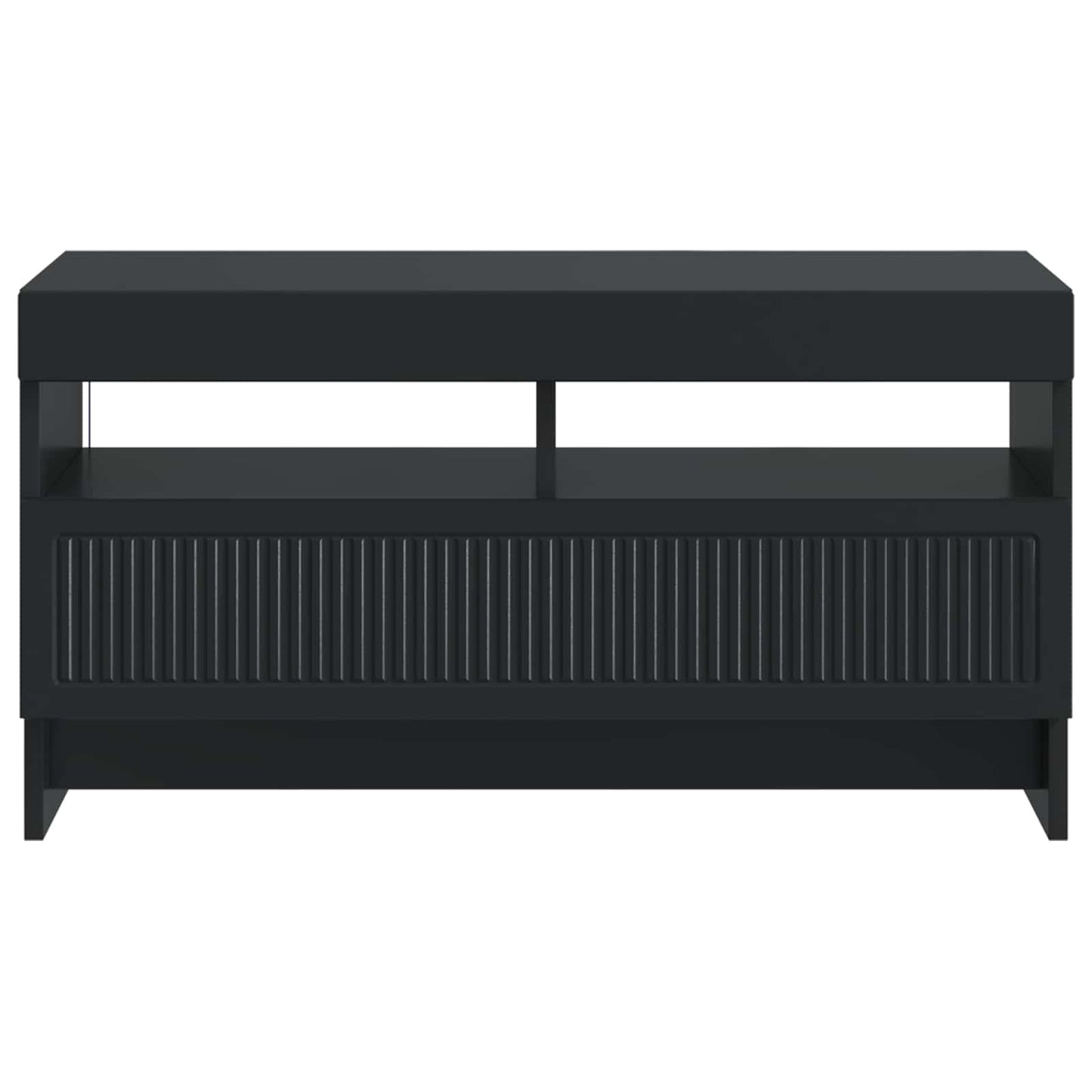 LED TV szekrény Fekete Szerelt Fa