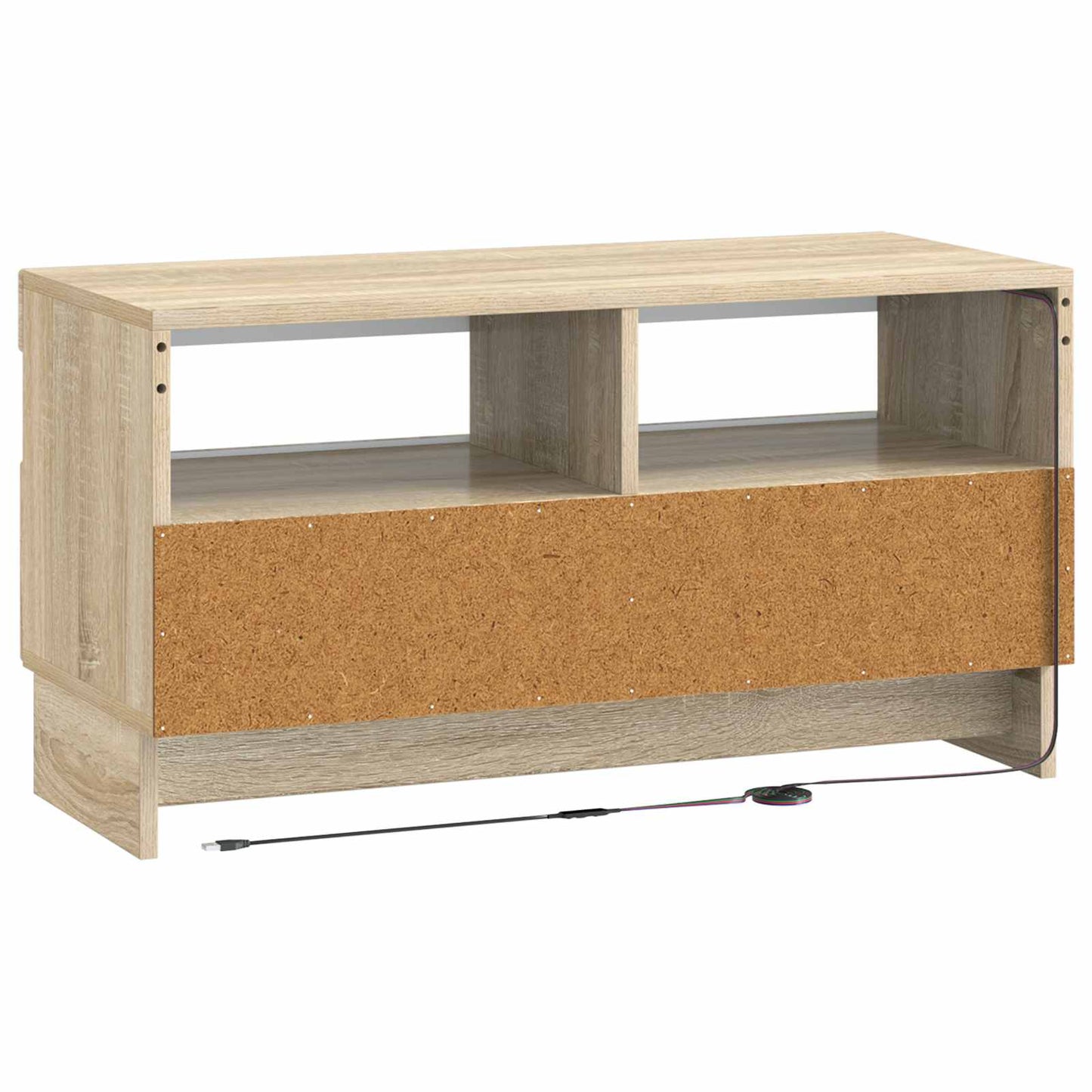 LED TV szekrény Sonoma Tölgy Szerelt Fa