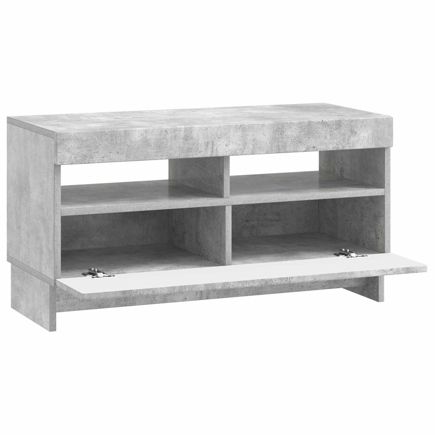 LED TV szekrény Betonszürke Szerelt Fa
