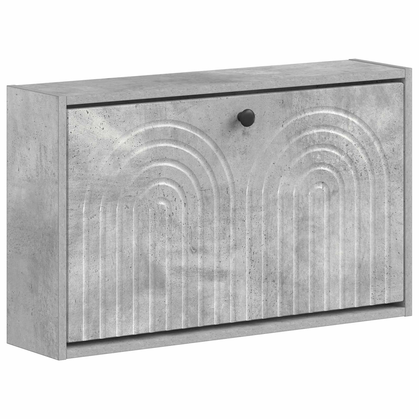 Fali Cipőtartó ALKMAAR 71 x 17 x 43 cm Szerelt Fa Betonszürke