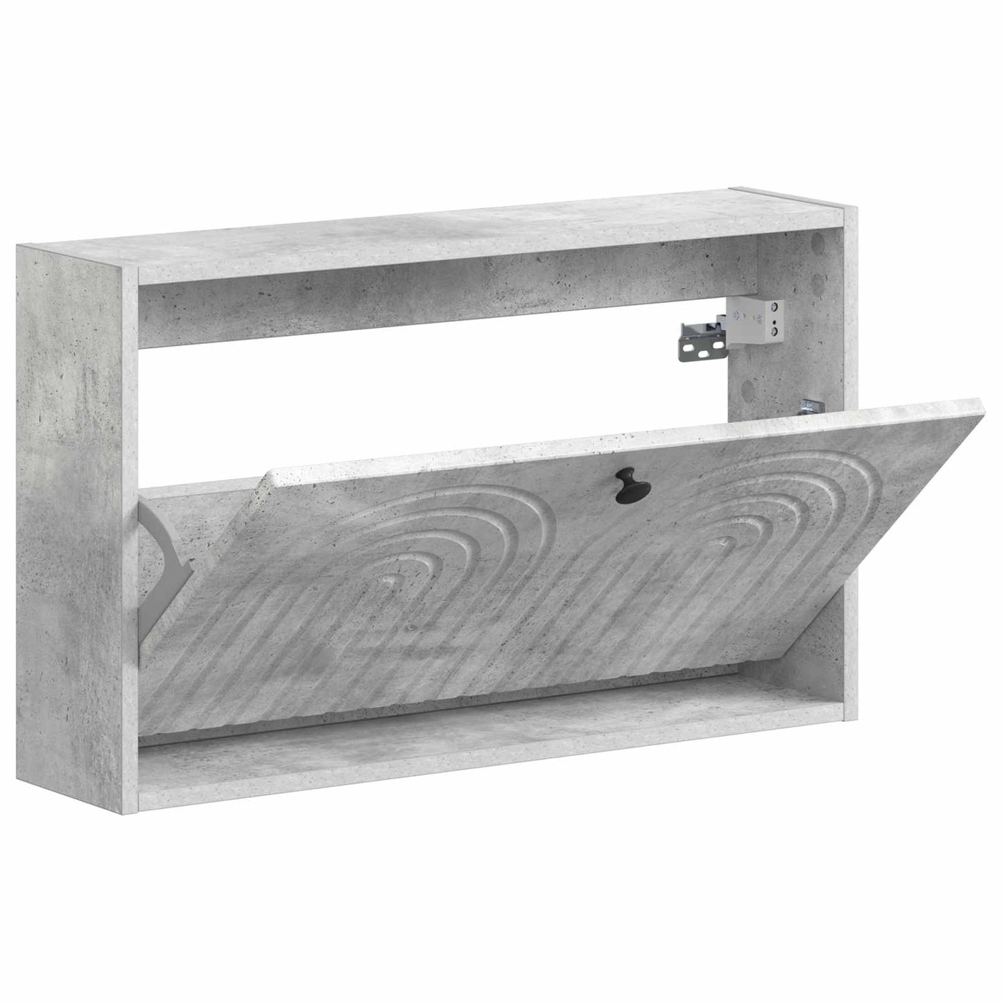 Fali Cipőtartó ALKMAAR 71 x 17 x 43 cm Szerelt Fa Betonszürke