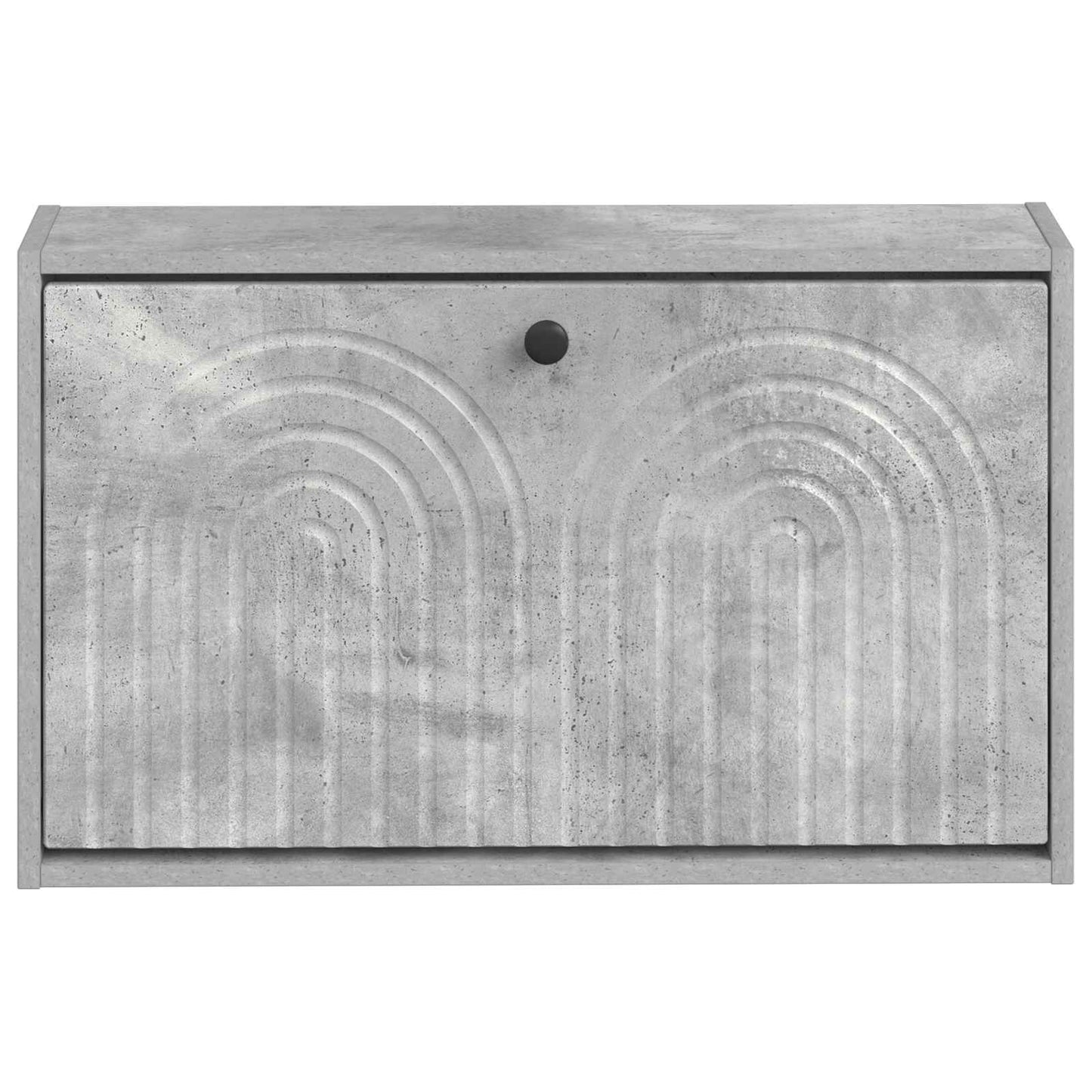 Fali Cipőtartó ALKMAAR 71 x 17 x 43 cm Szerelt Fa Betonszürke