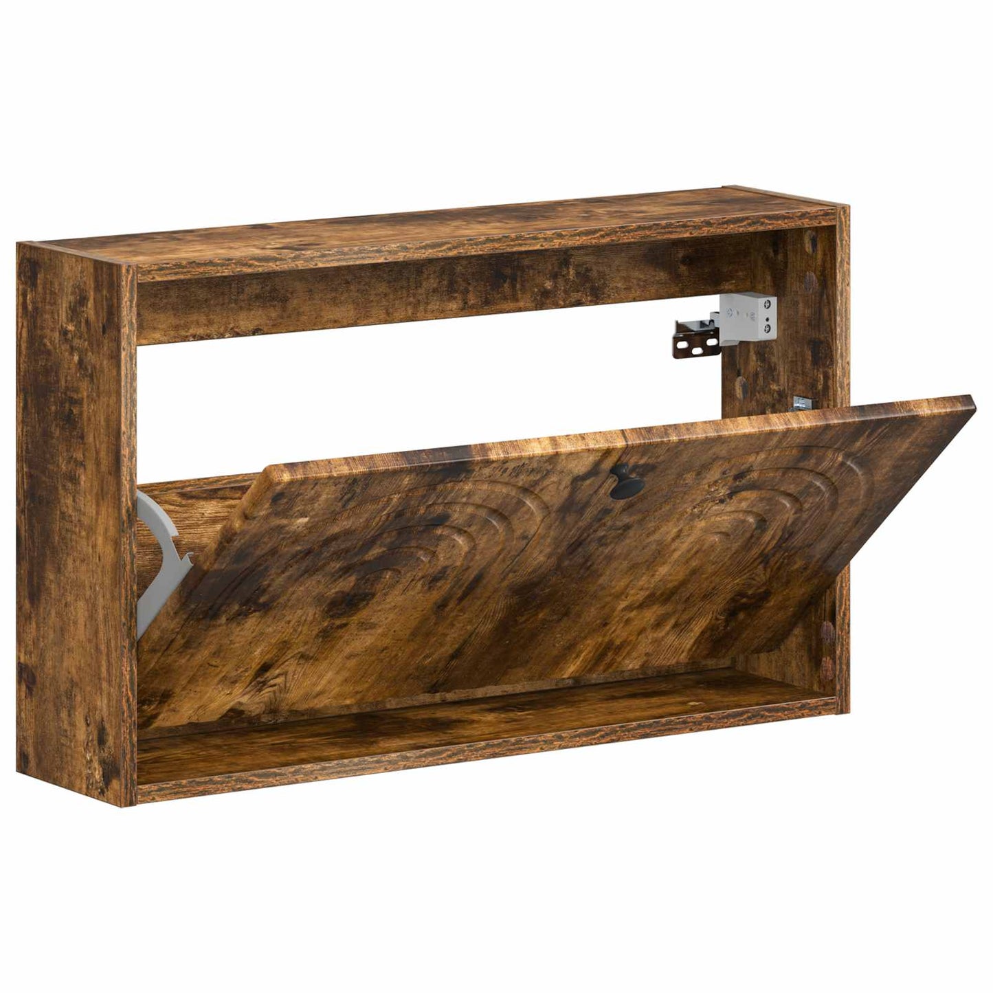 Fali Cipőtartó ALKMAAR 71 x 17 x 43 cm Szerelt Fa Füstös Tölgy