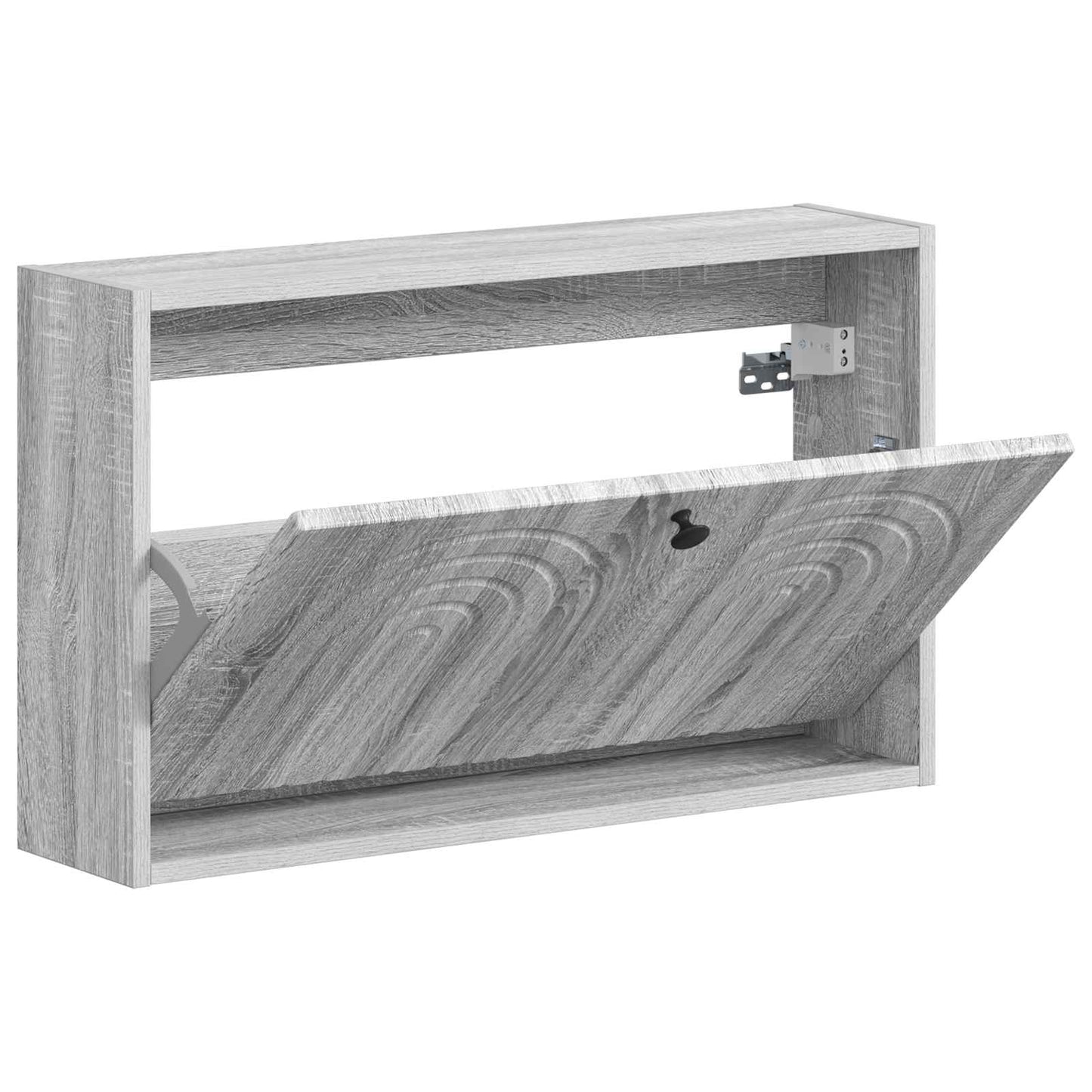 Fali Cipőtartó ALKMAAR 71 x 17 x 43 cm Szerelt Fa Szürke Sonoma