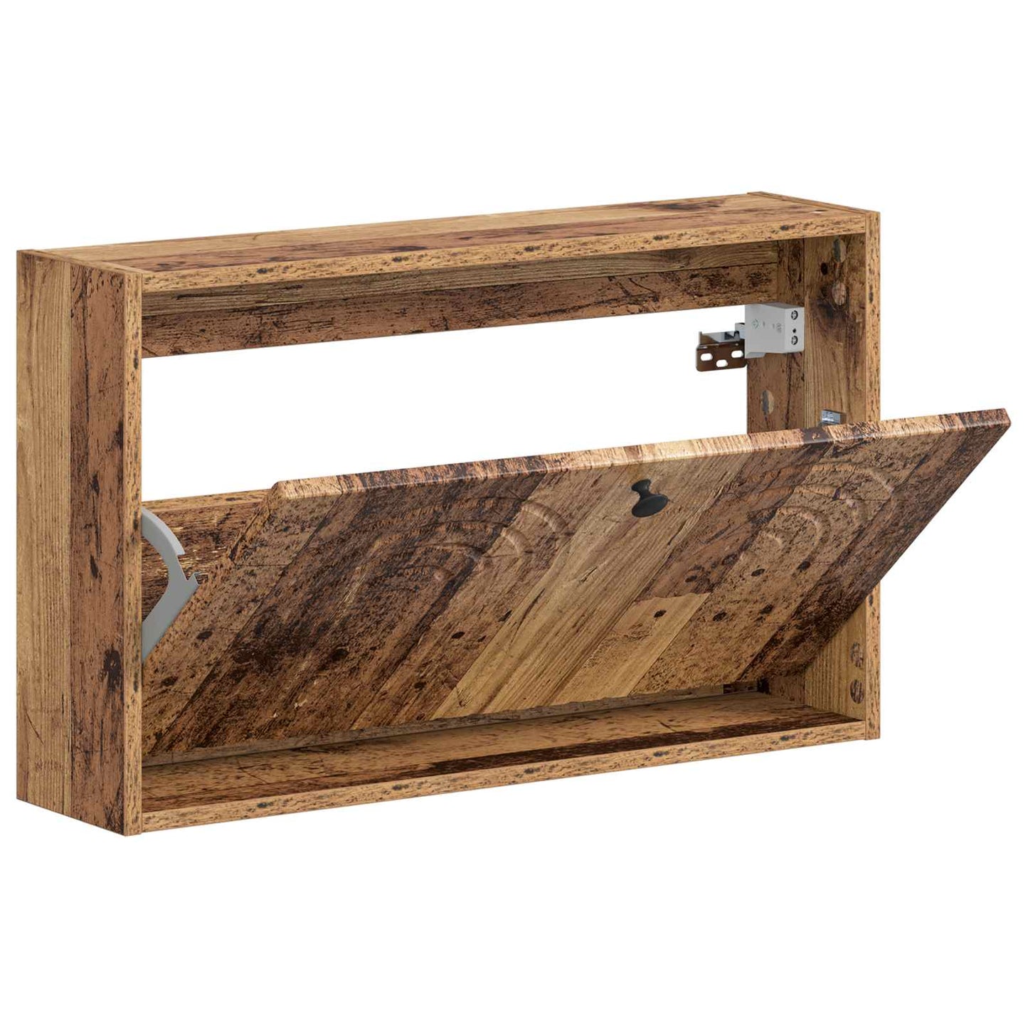 Fali Cipőtartó ALKMAAR 71 x 17 x 43 cm Szerelt Fa Antik Fa