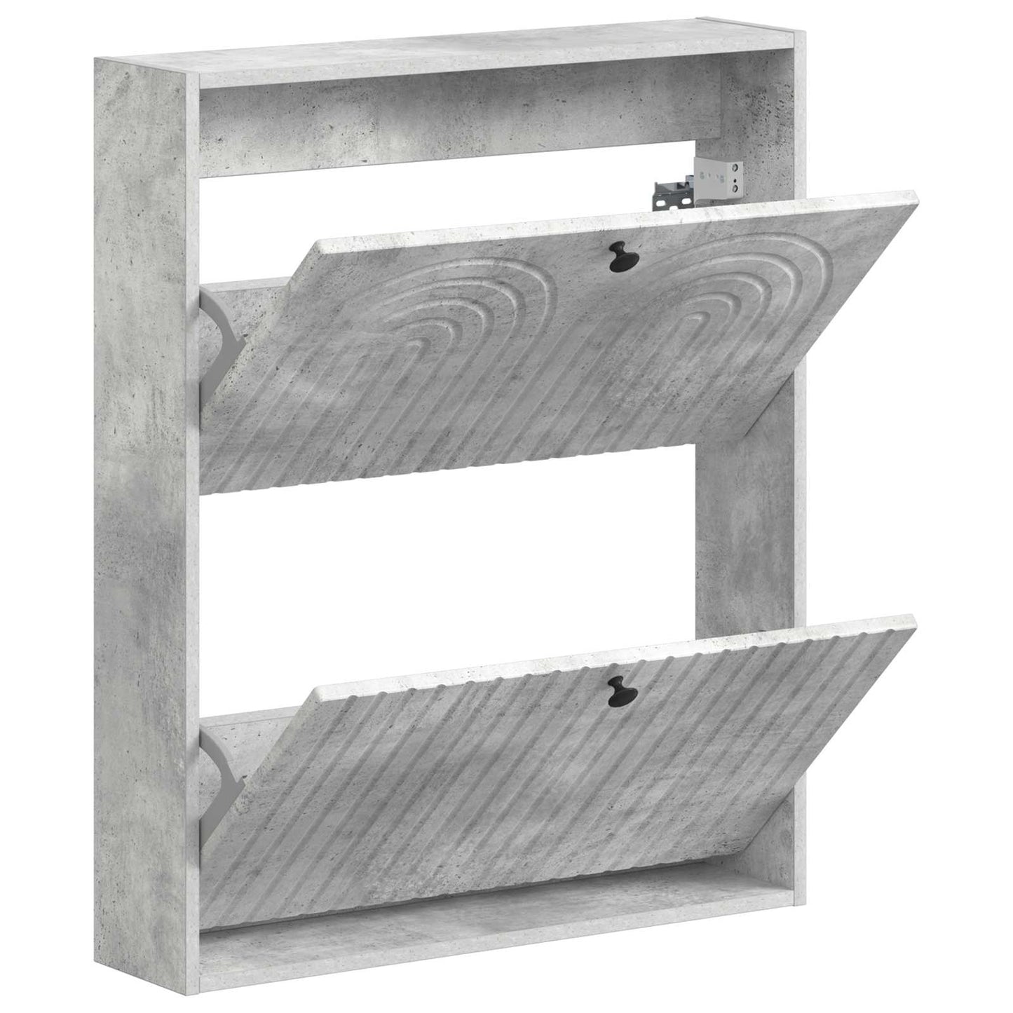 Fali Cipőtartó ALKMAAR 71 x 17 x 86 cm Szerelt Fa Betonszürke