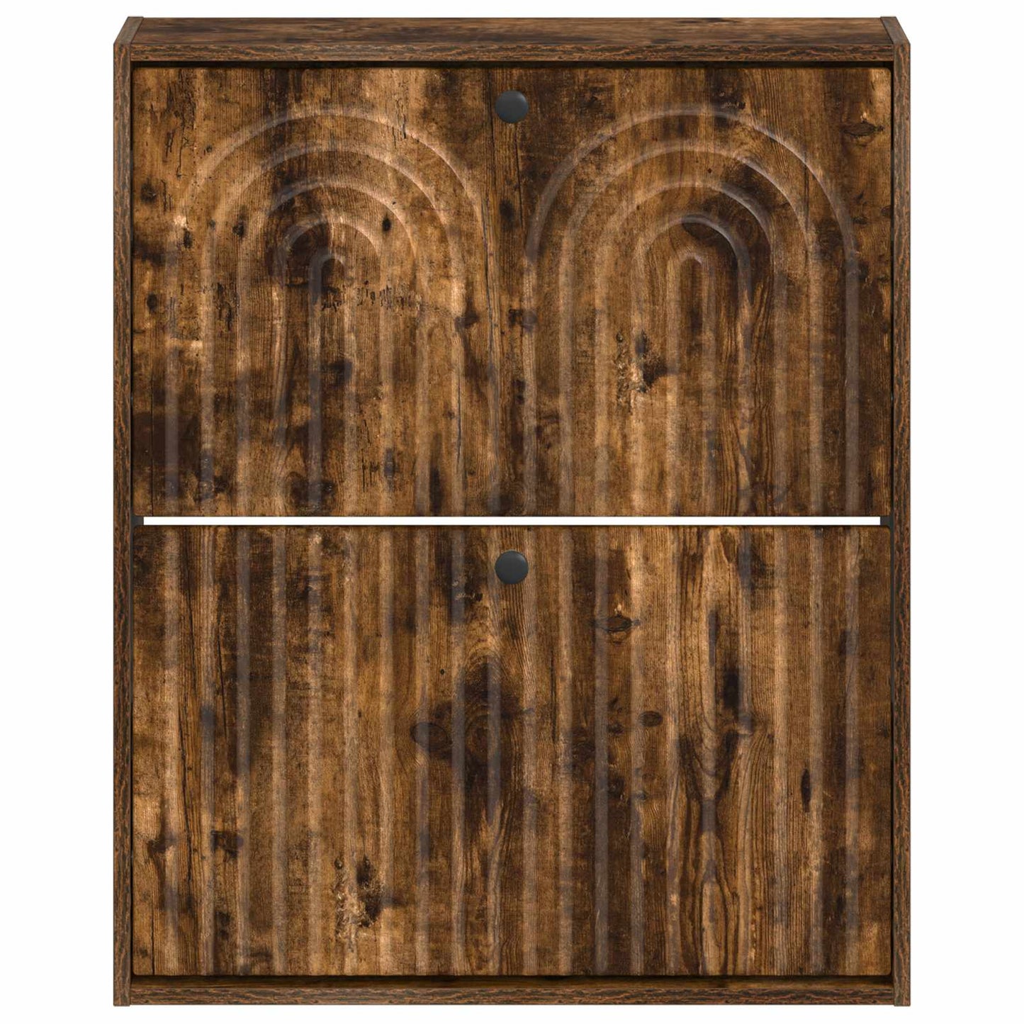 Fali Cipőtartó ALKMAAR 71 x 17 x 86 cm Szerelt Fa Füstös Tölgy
