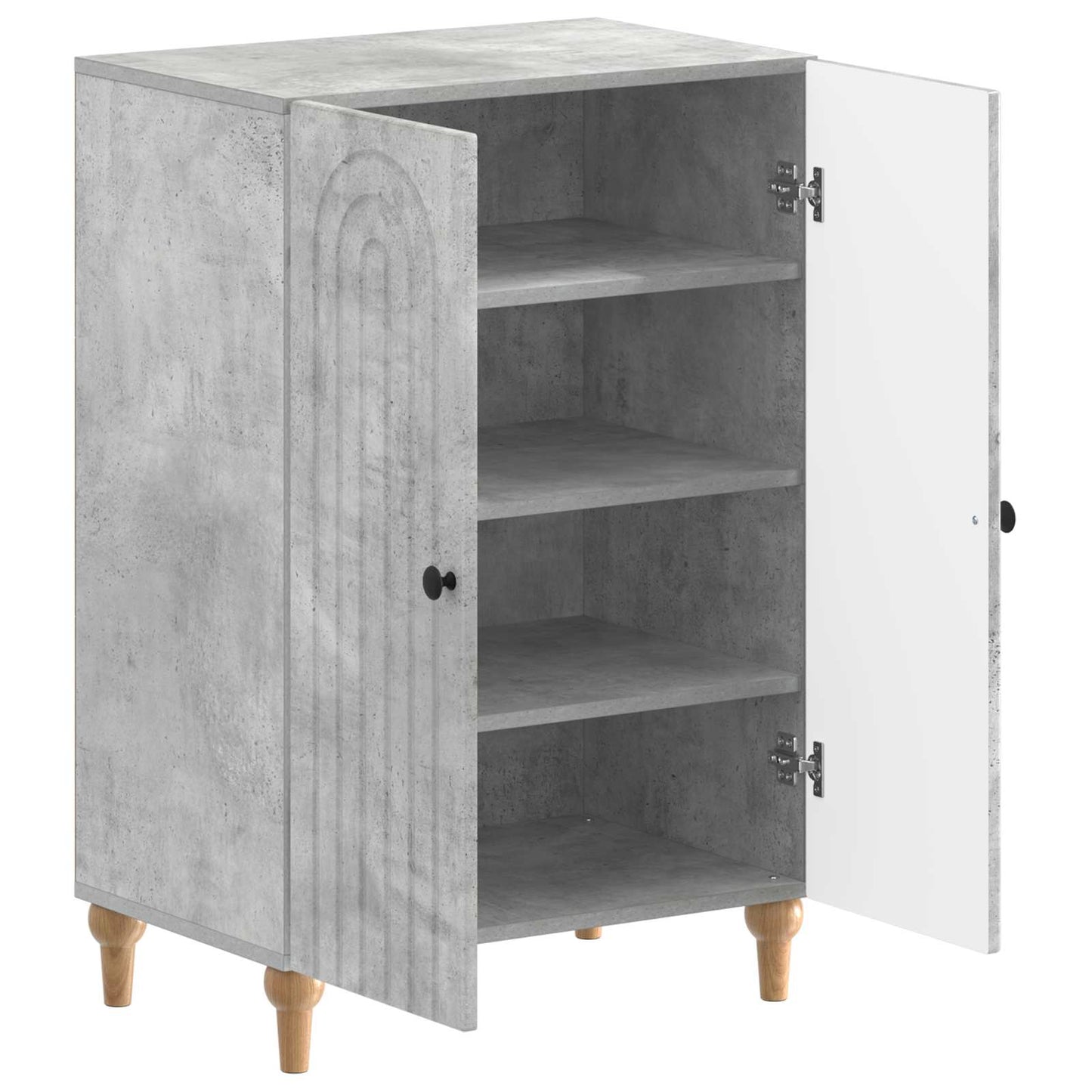 Cipőszekrény ALKMAAR 59,5 x 39,5 x 90 cm Szerelt Fa Betonszürke