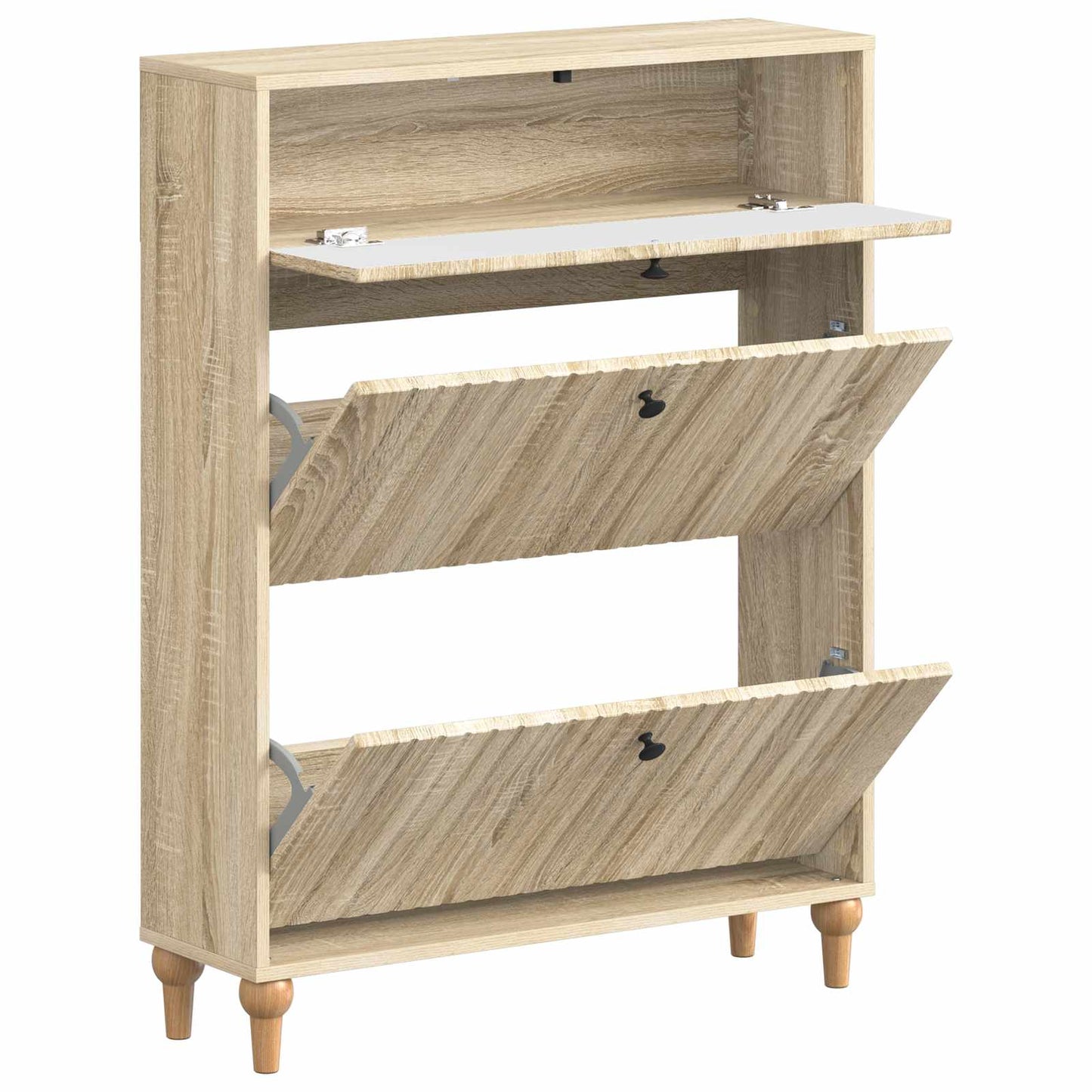 Cipőszekrény ALKMAAR 78 x 24 x 103 cm Szerelt Fa Sonoma Tölgy