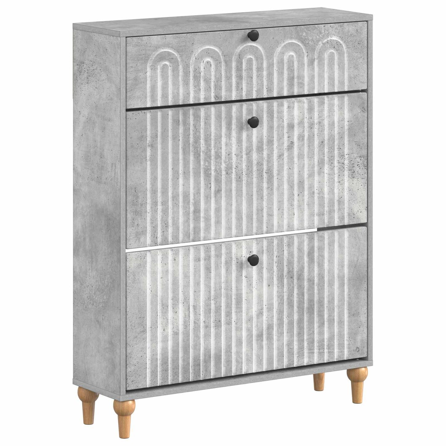 Cipőszekrény ALKMAAR 78 x 24 x 103 cm Szerelt Fa Betonszürke