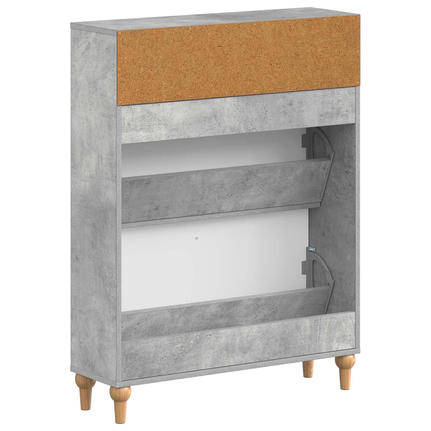 Cipőszekrény ALKMAAR 78 x 24 x 103 cm Szerelt Fa Betonszürke