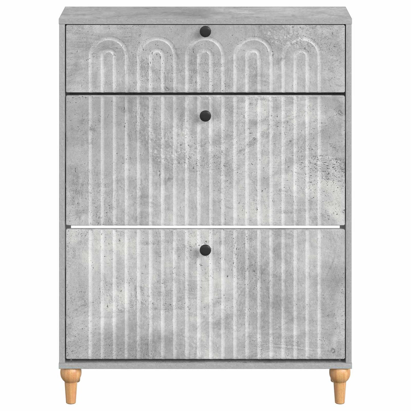 Cipőszekrény ALKMAAR 78 x 24 x 103 cm Szerelt Fa Betonszürke