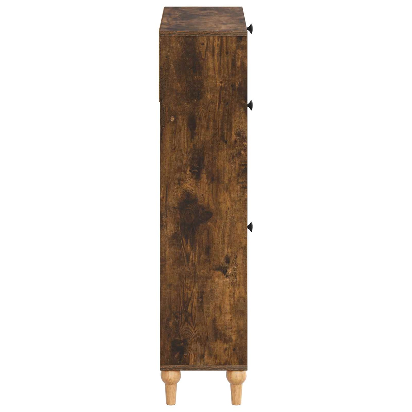 Cipőszekrény ALKMAAR 78 x 24 x 103 cm Szerelt Fa Füstös Tölgy