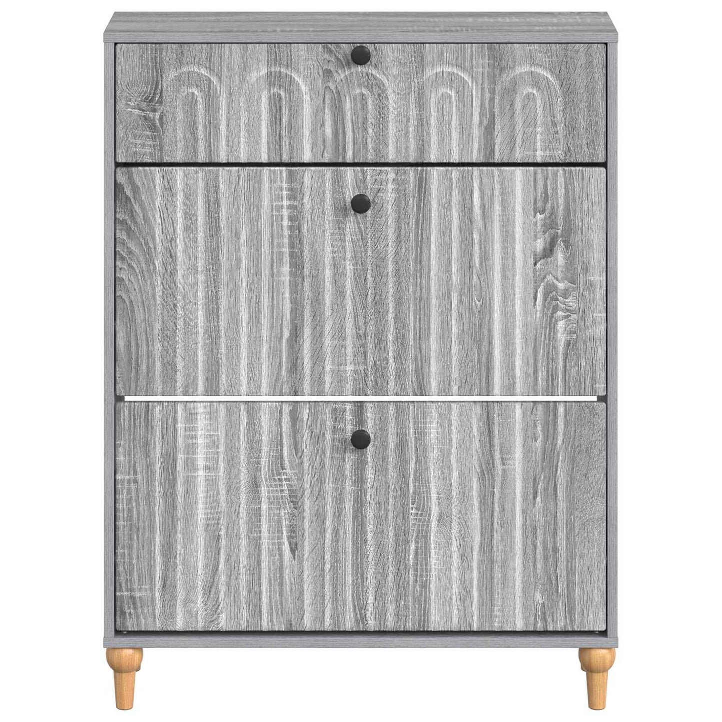 Cipőszekrény ALKMAAR 78 x 24 x 103 cm Szerelt Fa Szürke Sonoma
