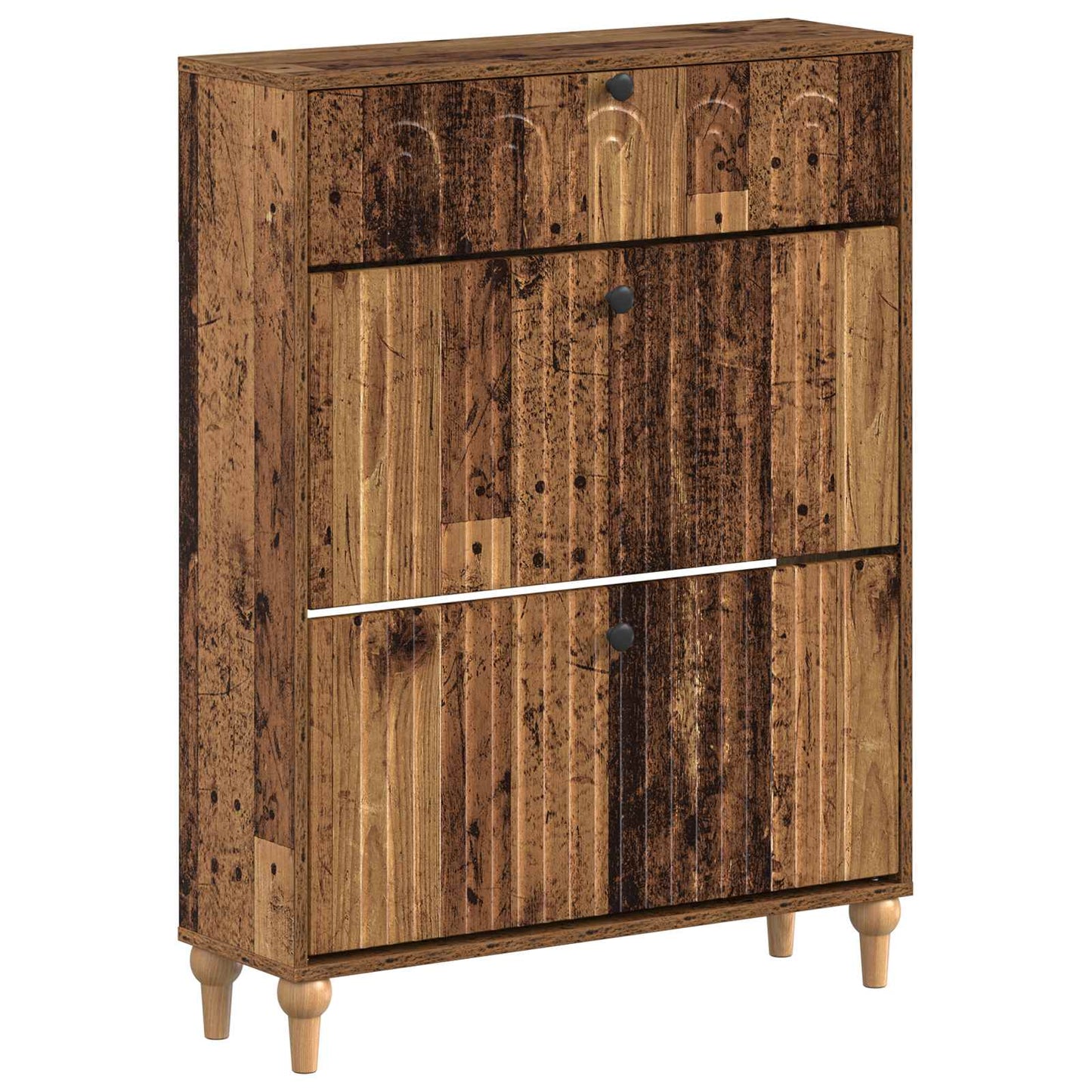 Cipőszekrény ALKMAAR 78 x 24 x 103 cm Szerelt Fa Antik Fa