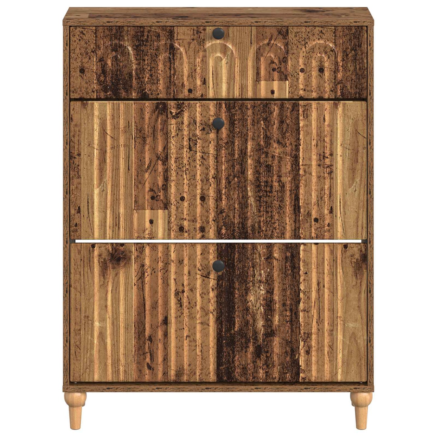 Cipőszekrény ALKMAAR 78 x 24 x 103 cm Szerelt Fa Antik Fa