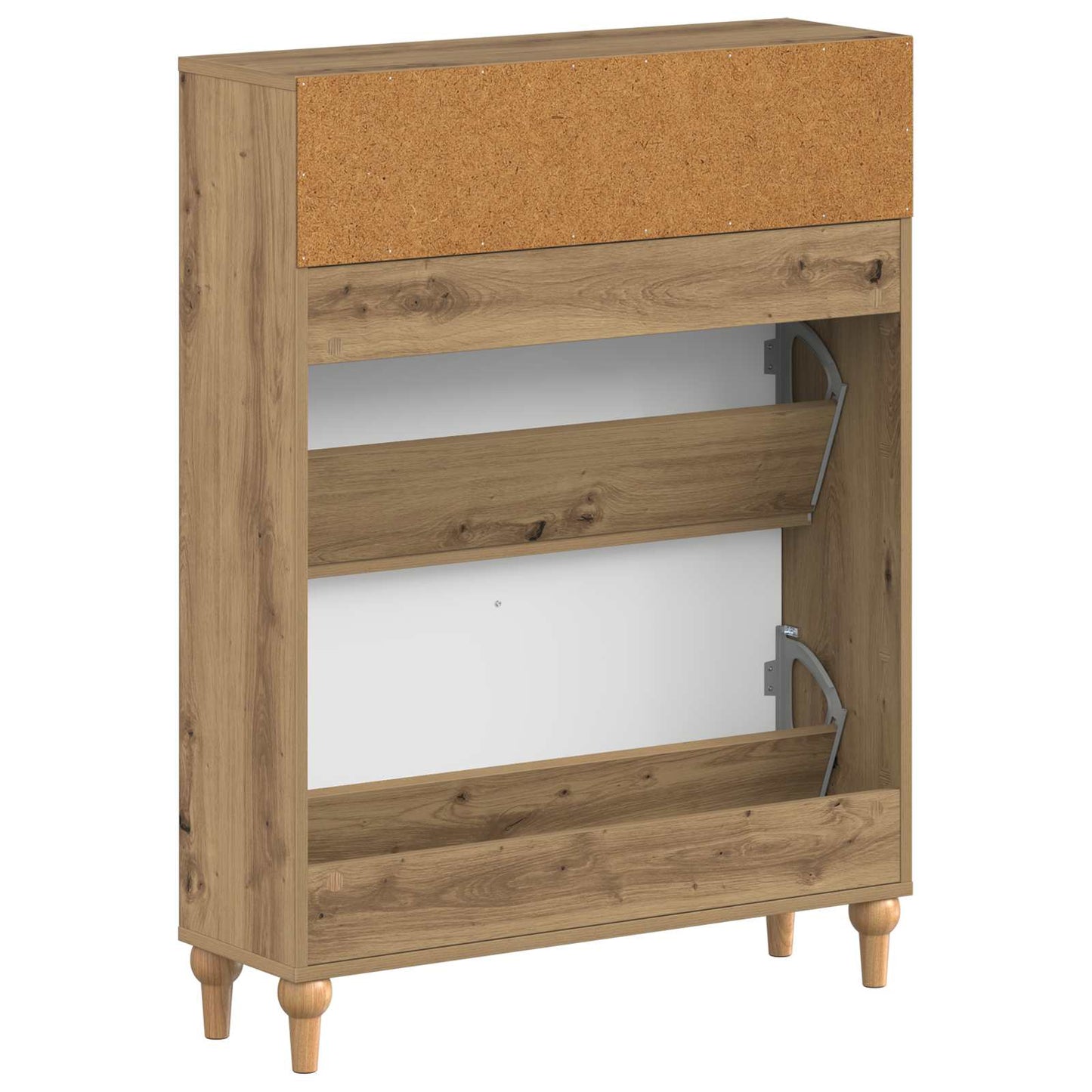 Cipőszekrény ALKMAAR 78 x 24 x 103 cm Szerelt Fa Kézműves Tölgy