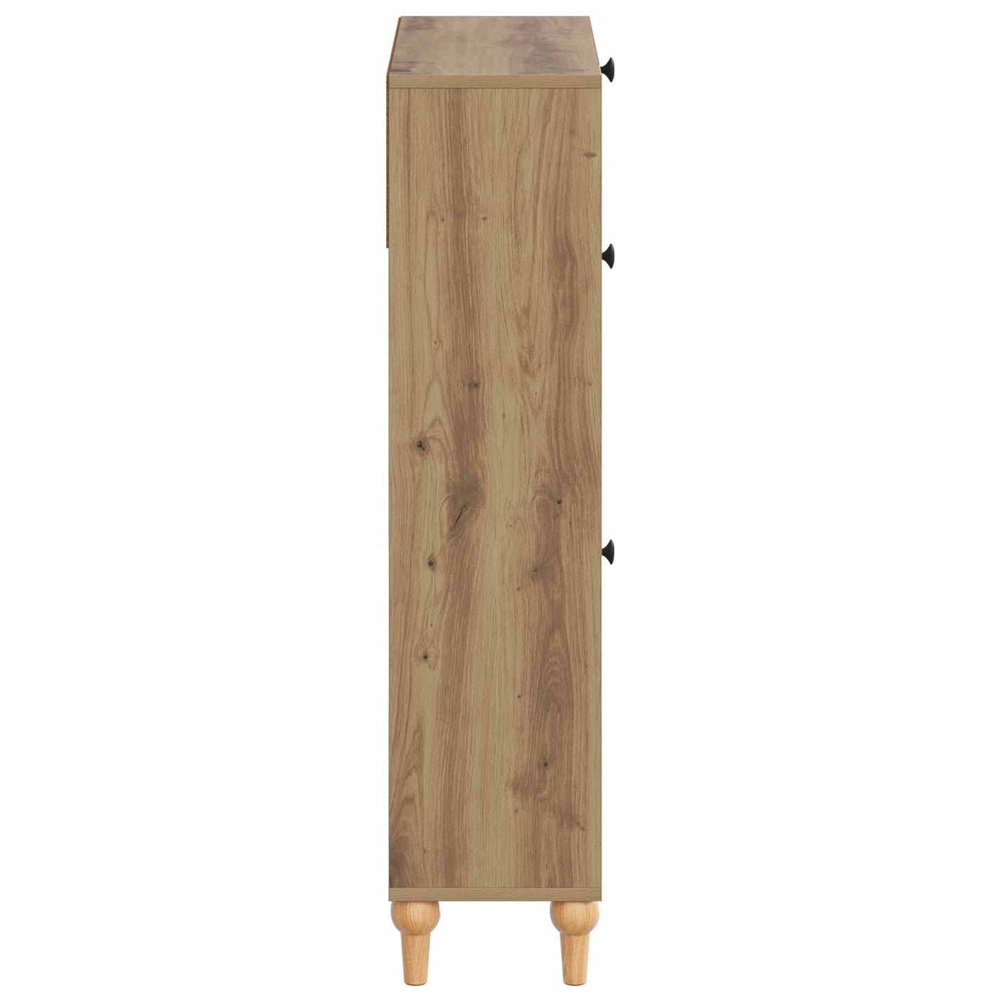 Cipőszekrény ALKMAAR 78 x 24 x 103 cm Szerelt Fa Kézműves Tölgy