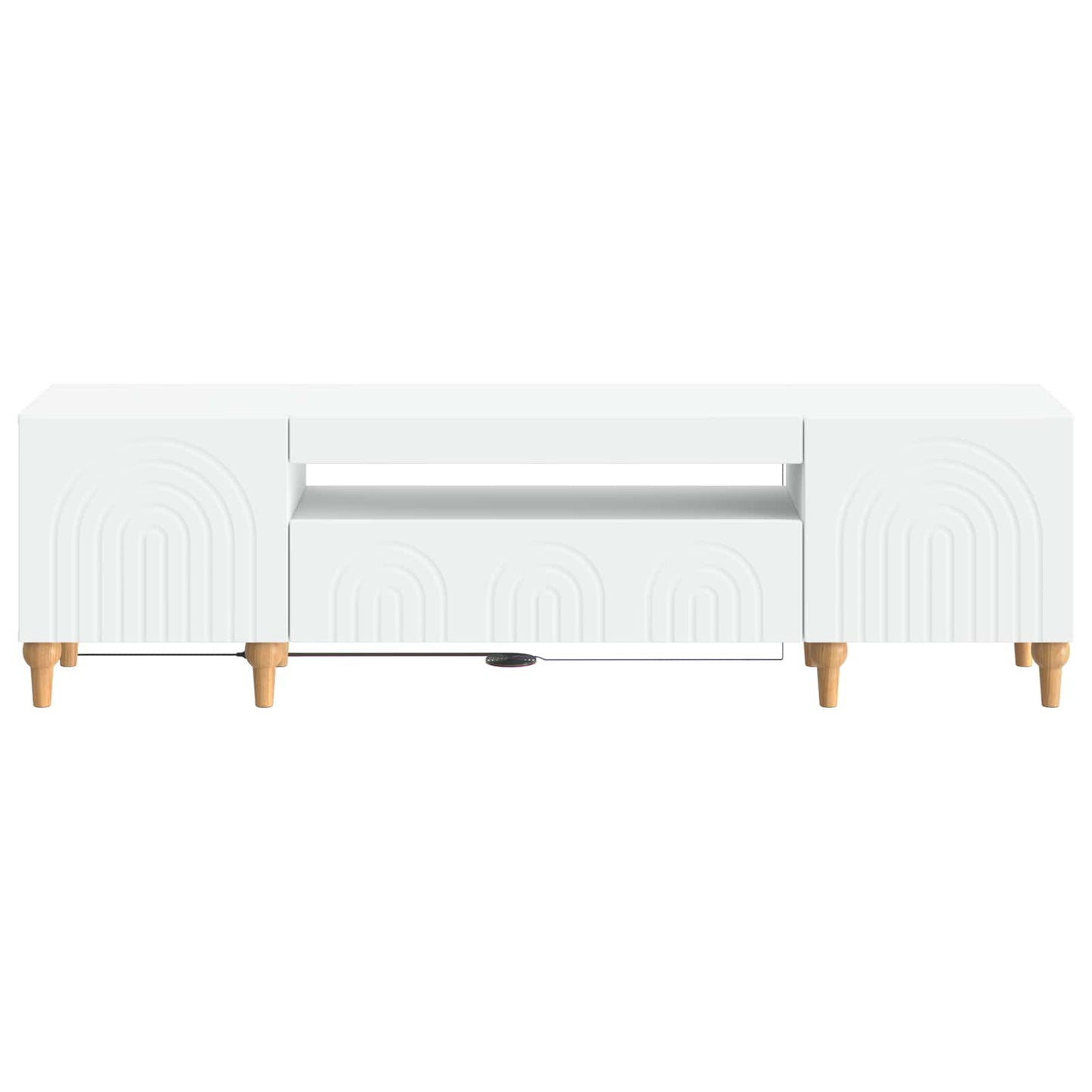 LED TV szekrény Fehér Szerelt Fa