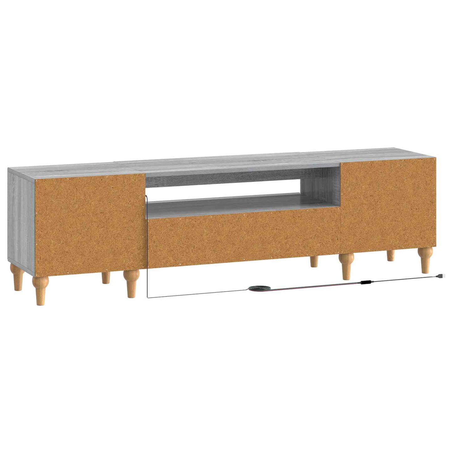 LED TV szekrény Szürke Sonoma Szerelt Fa