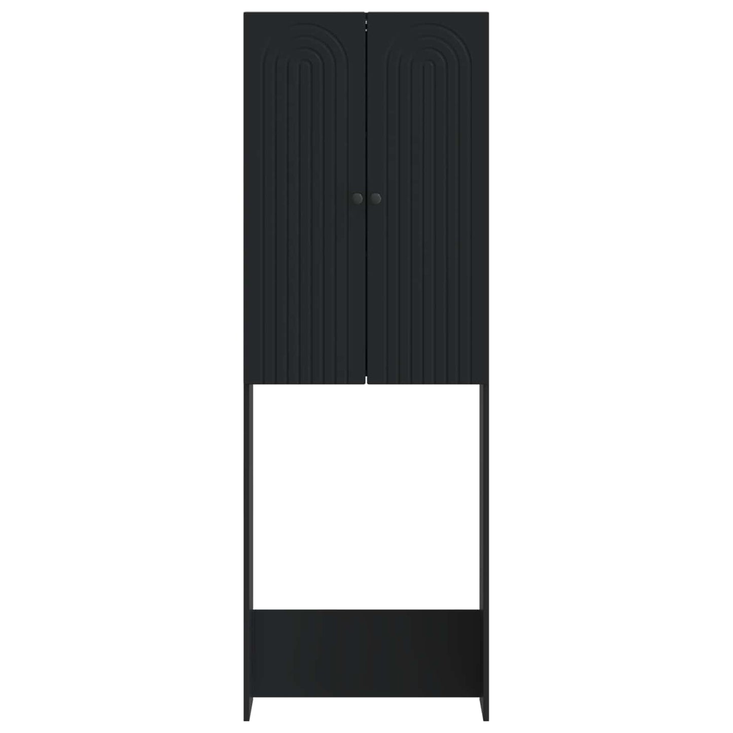 WC Szekrény ALKMAAR Fekete 66 x 25,5 x 190 cm Szerelt Fa