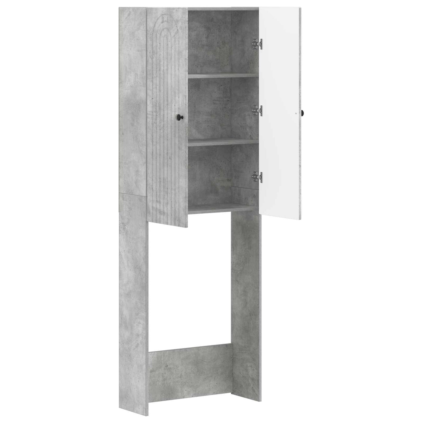 WC Szekrény ALKMAAR Betonszürke 66 x 25,5 x 190 cm Szerelt Fa