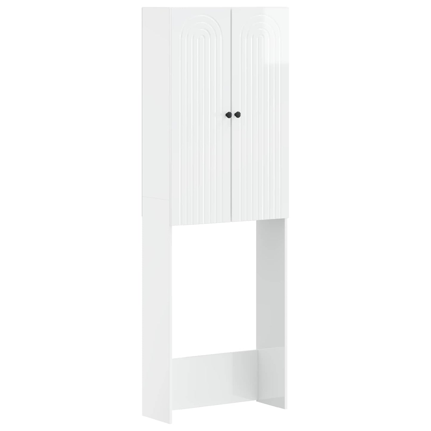 WC Szekrény ALKMAAR Magasfényű Fehér 66 x 25,5 x 190 cm