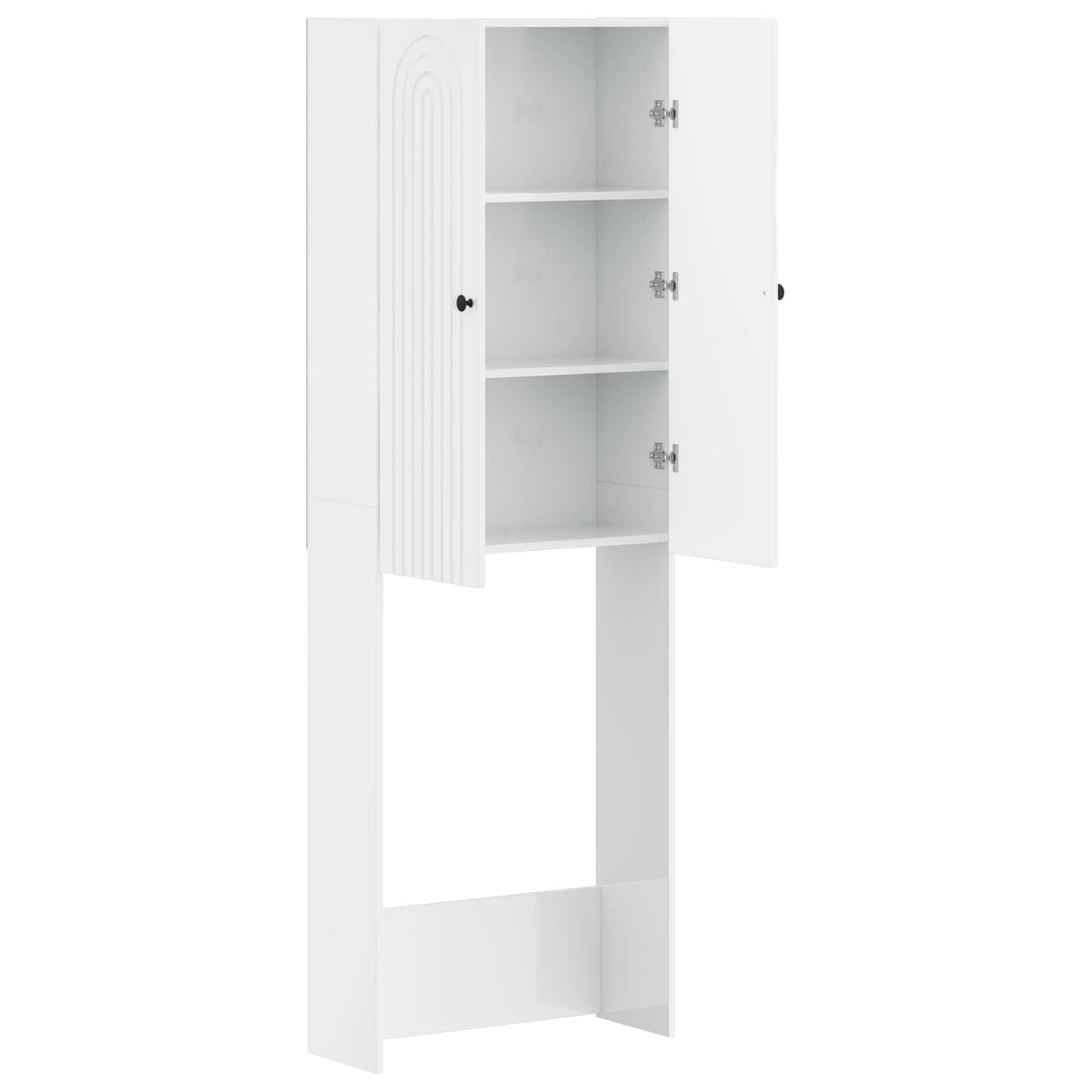 WC Szekrény ALKMAAR Magasfényű Fehér 66 x 25,5 x 190 cm